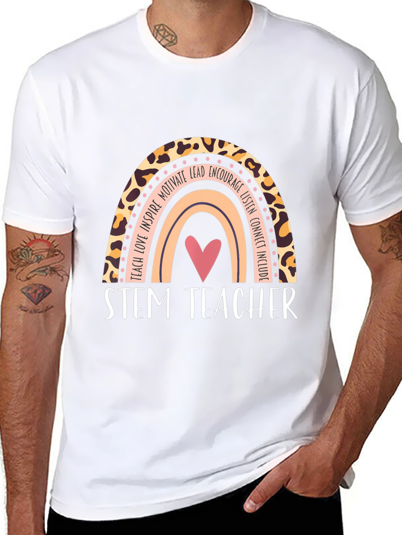 STEM Teacher Rainbow Graphic Tee