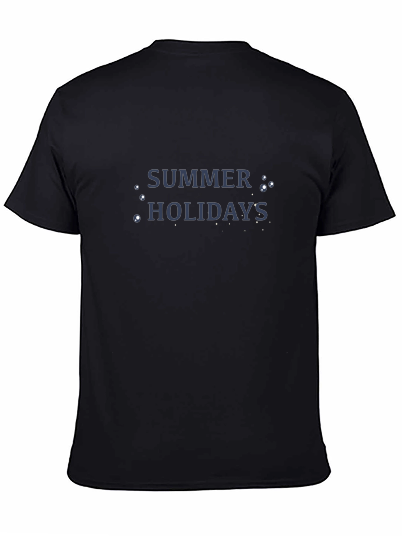 Summer Holidays Black Graphic Tee
