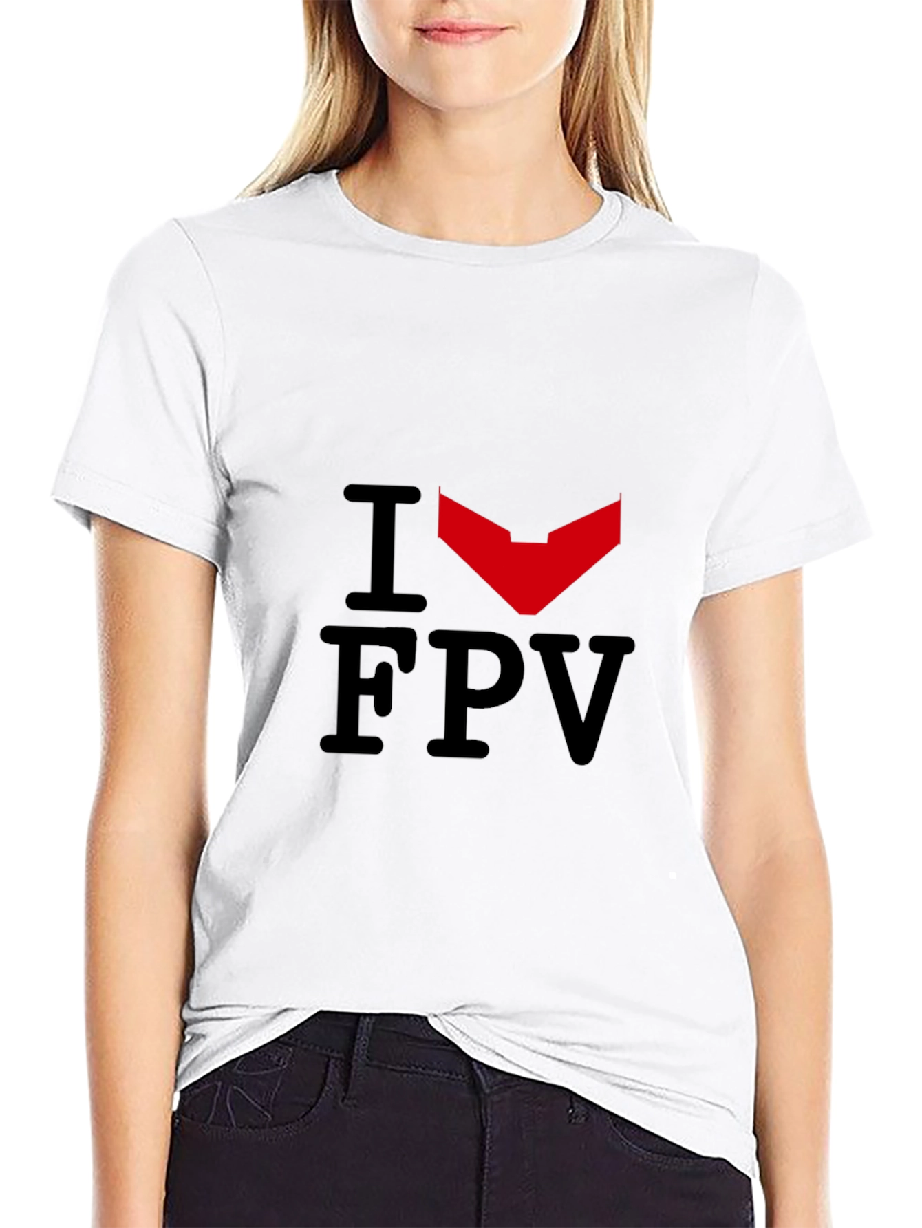 I Heart FPV Black Graphic Tee