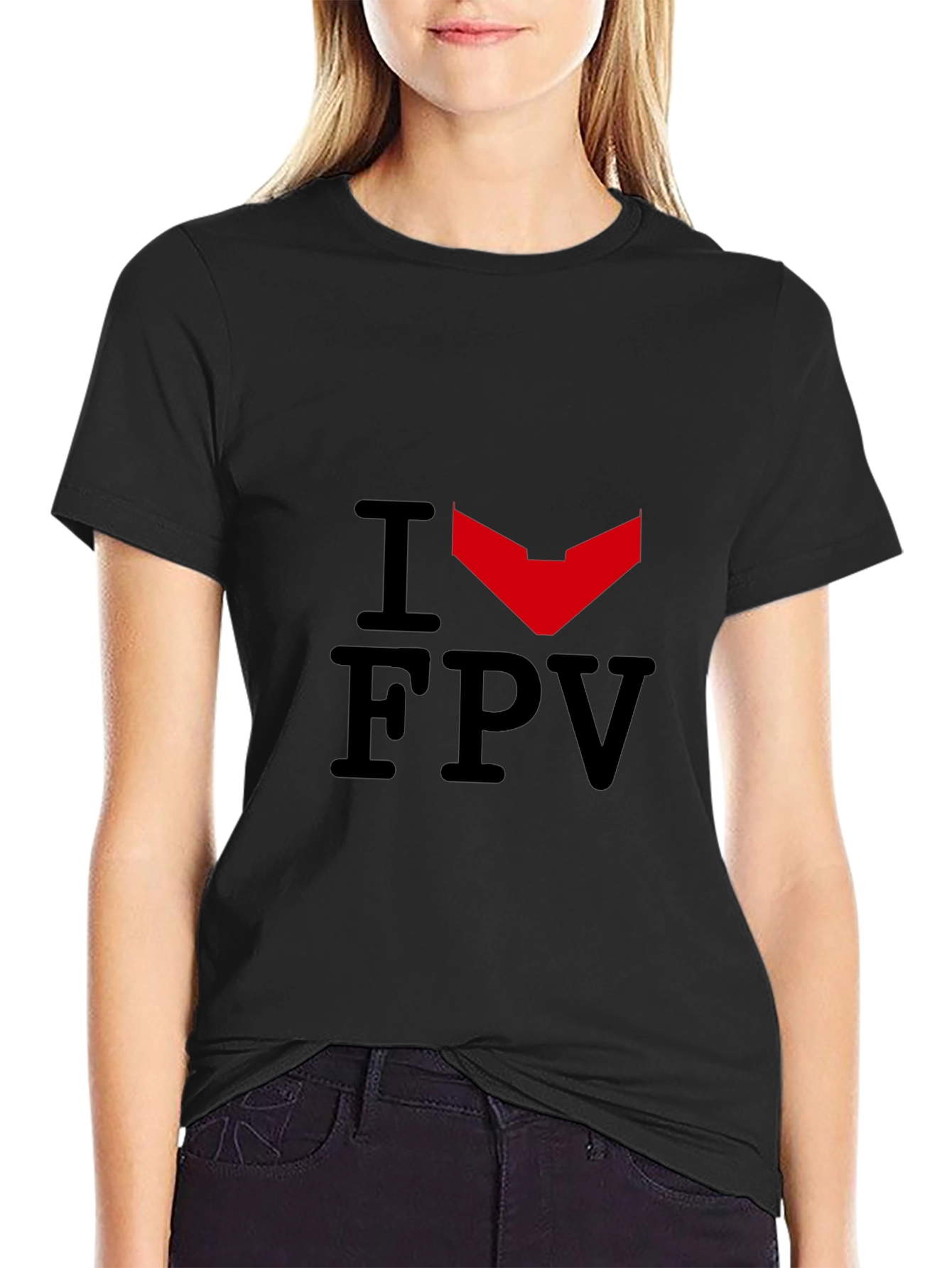 I Heart FPV Black Graphic Tee