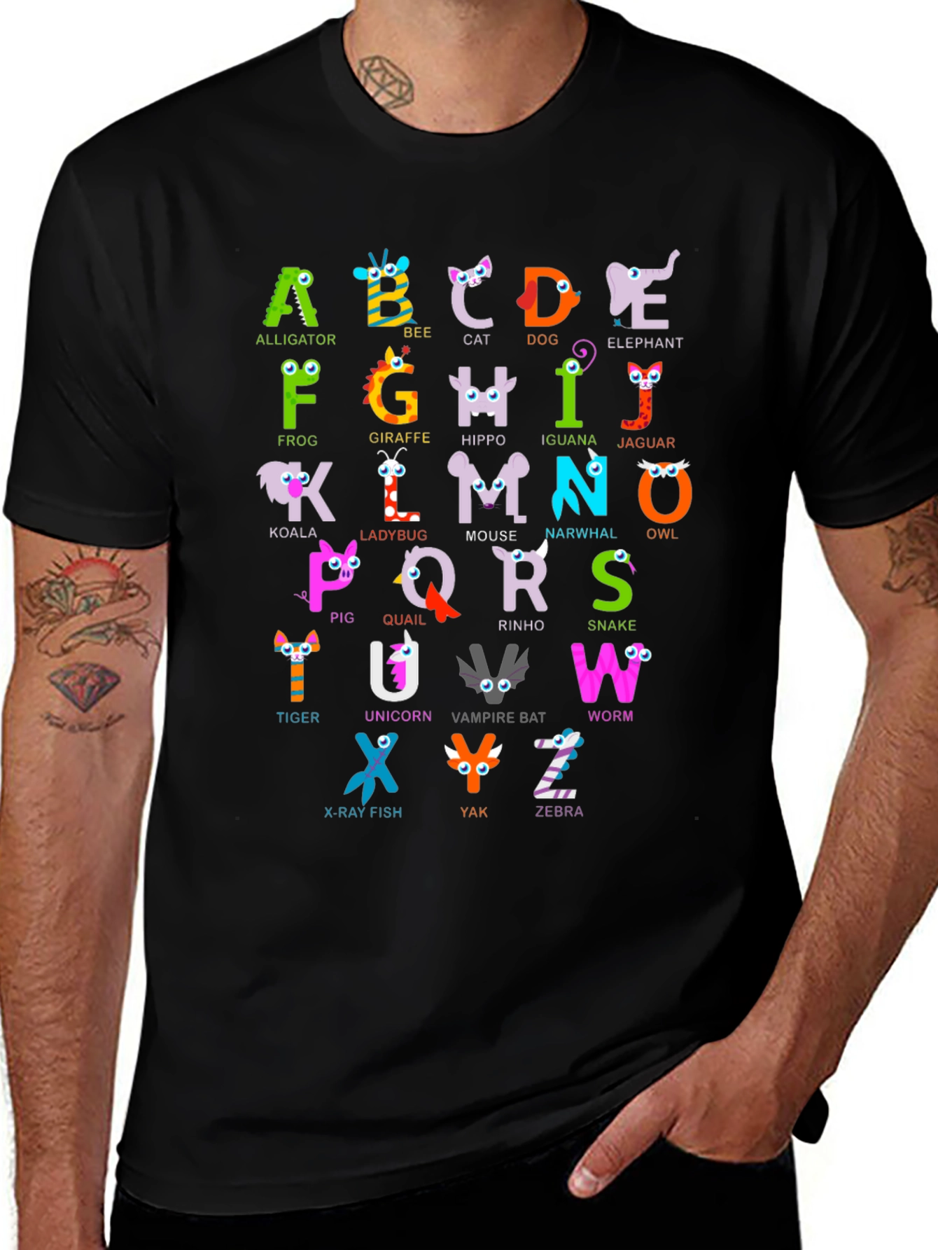 Alphabet Animal ABCs T-Shirt