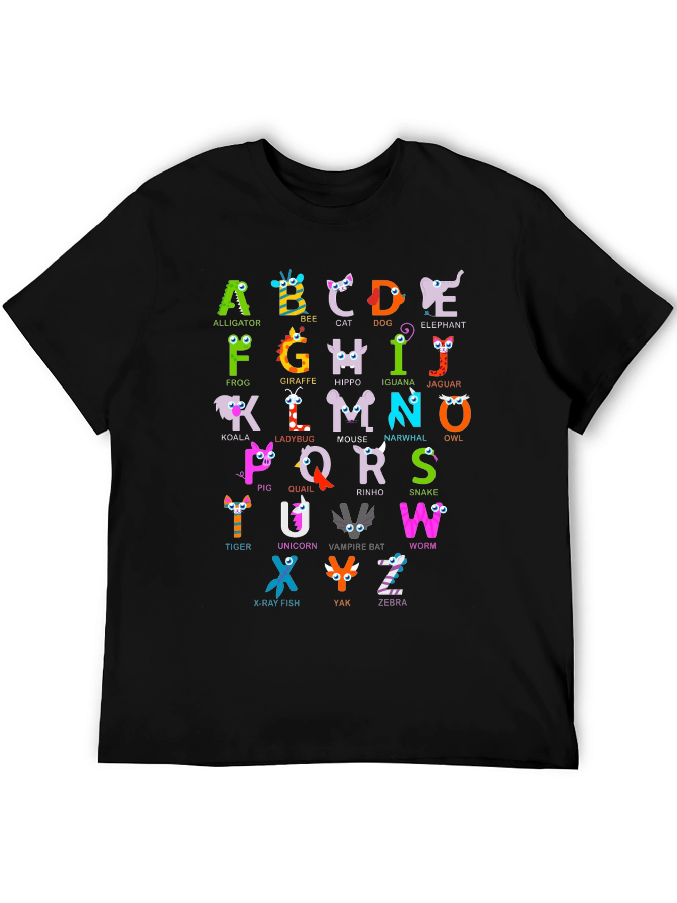 Alphabet Animal ABCs T-Shirt