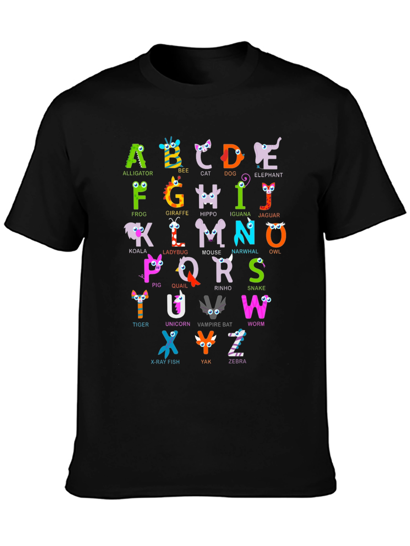 Alphabet Animal ABCs T-Shirt