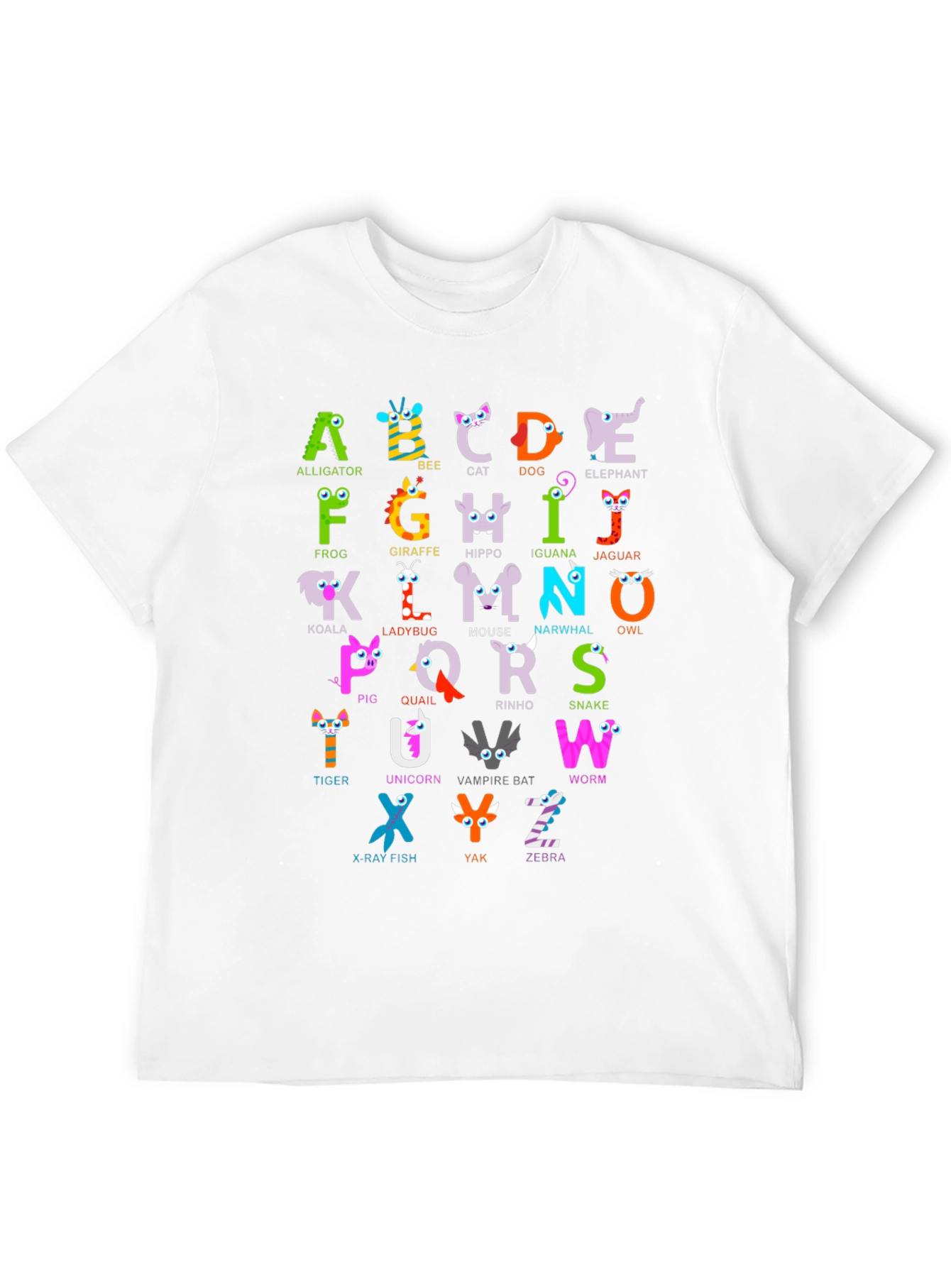 Alphabet Animal ABCs T-Shirt