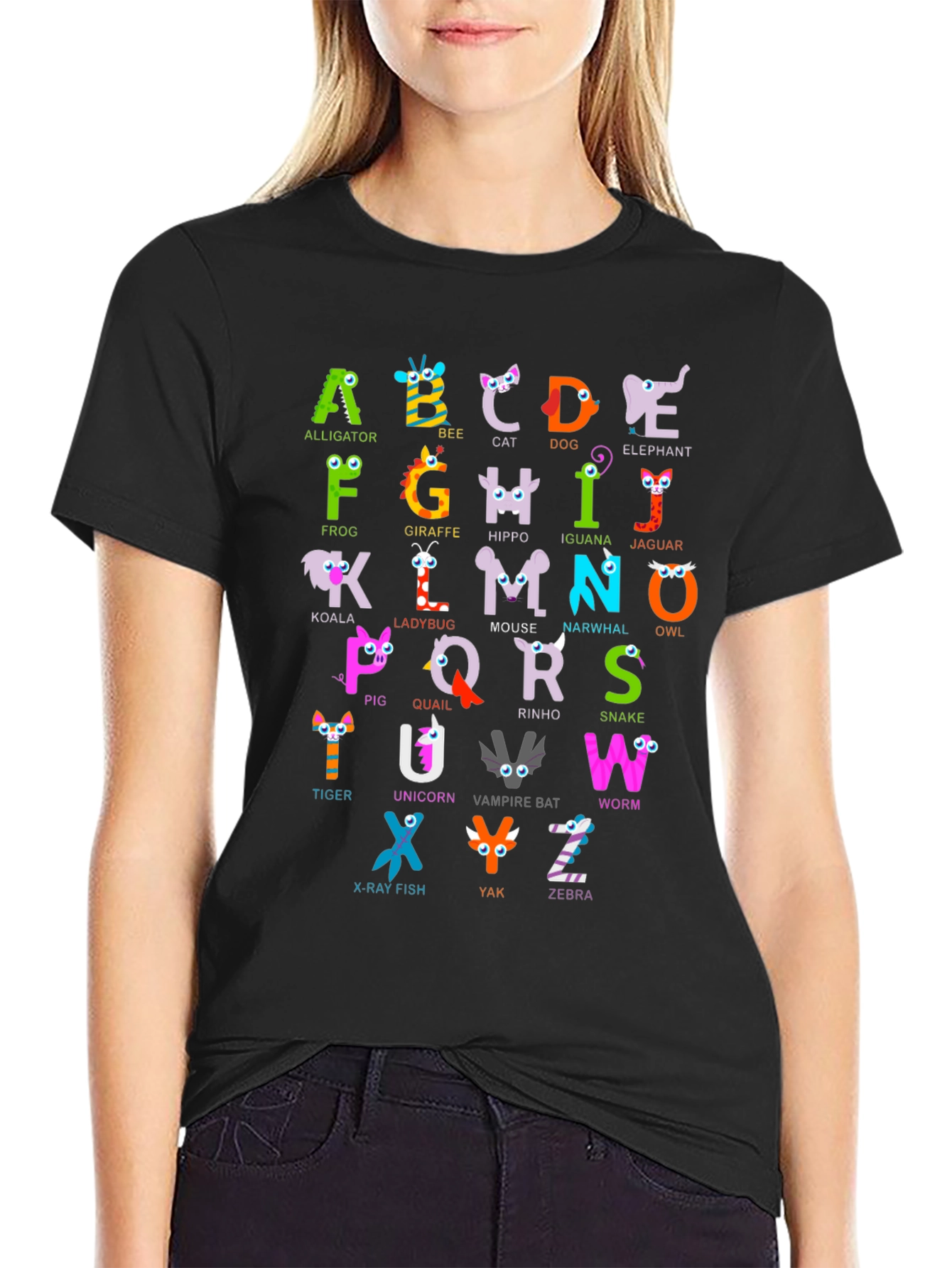Alphabet Animal ABCs T-Shirt