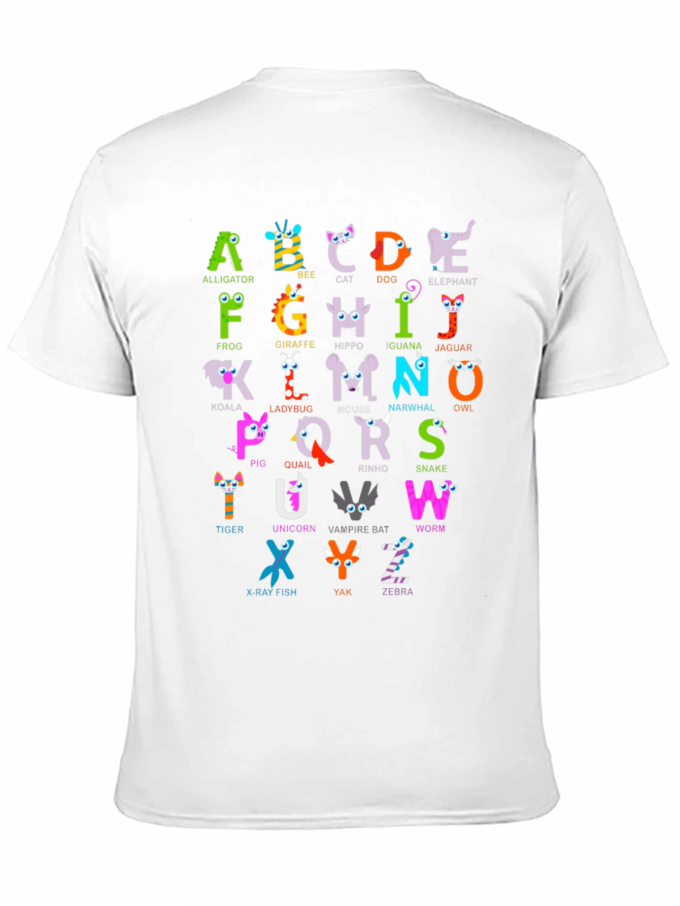 Alphabet Animal ABCs T-Shirt
