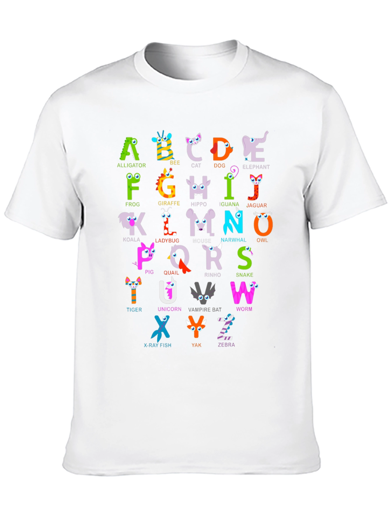 Alphabet Animal ABCs T-Shirt