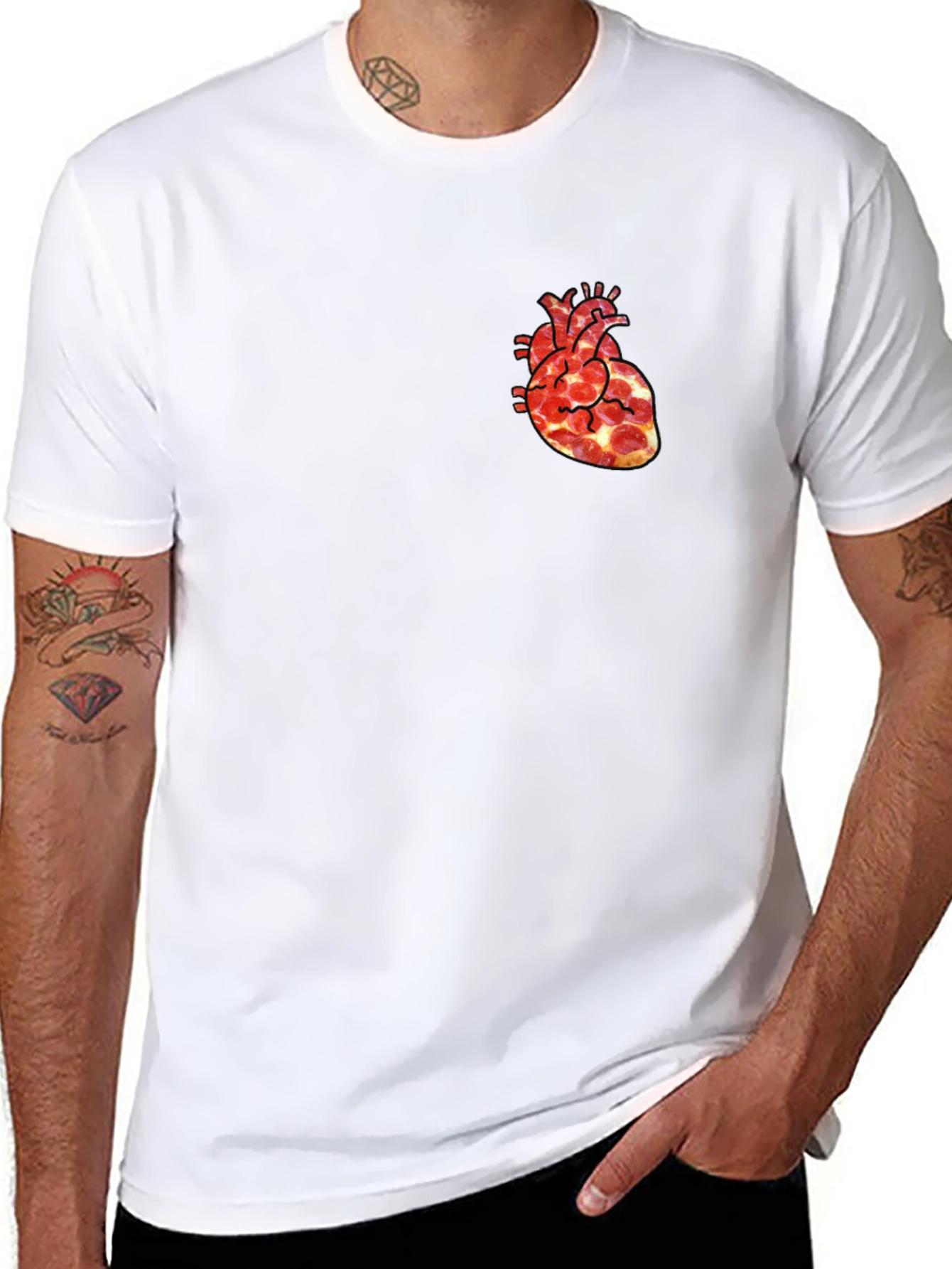 Pizza Heart Graphic Tee - Fun & Unique T-Shirt