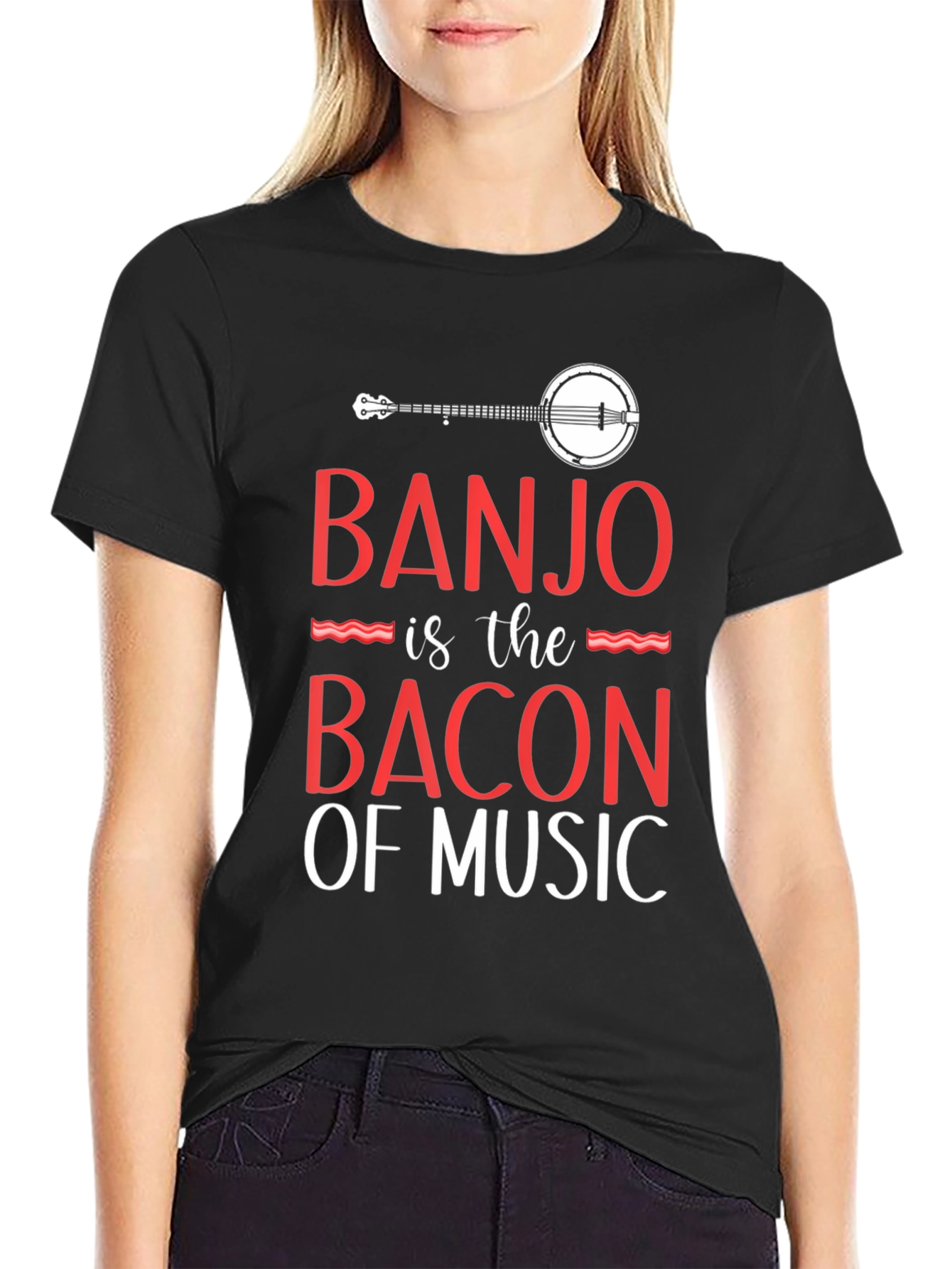 Banjo Bacon of Music Graphic Tee