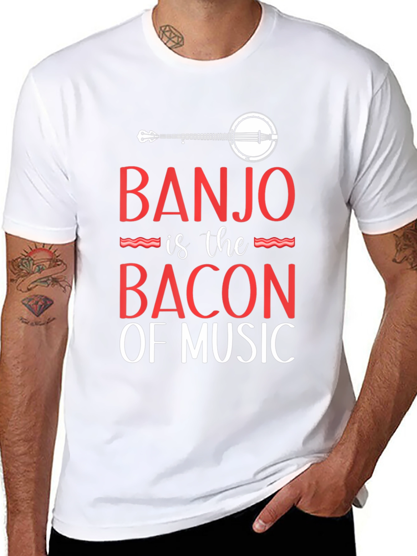 Banjo Bacon of Music Graphic Tee