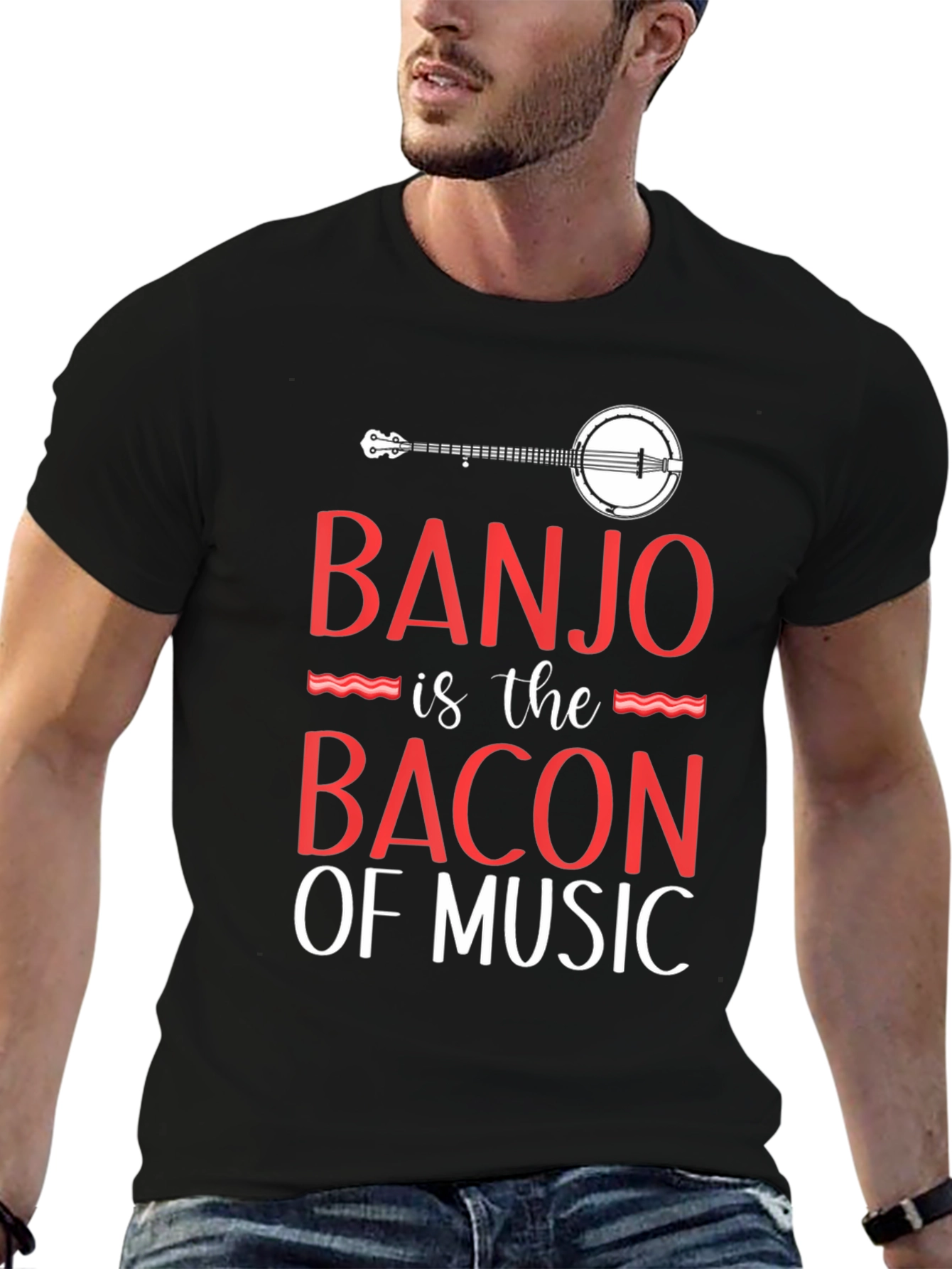 Banjo Bacon of Music Graphic Tee