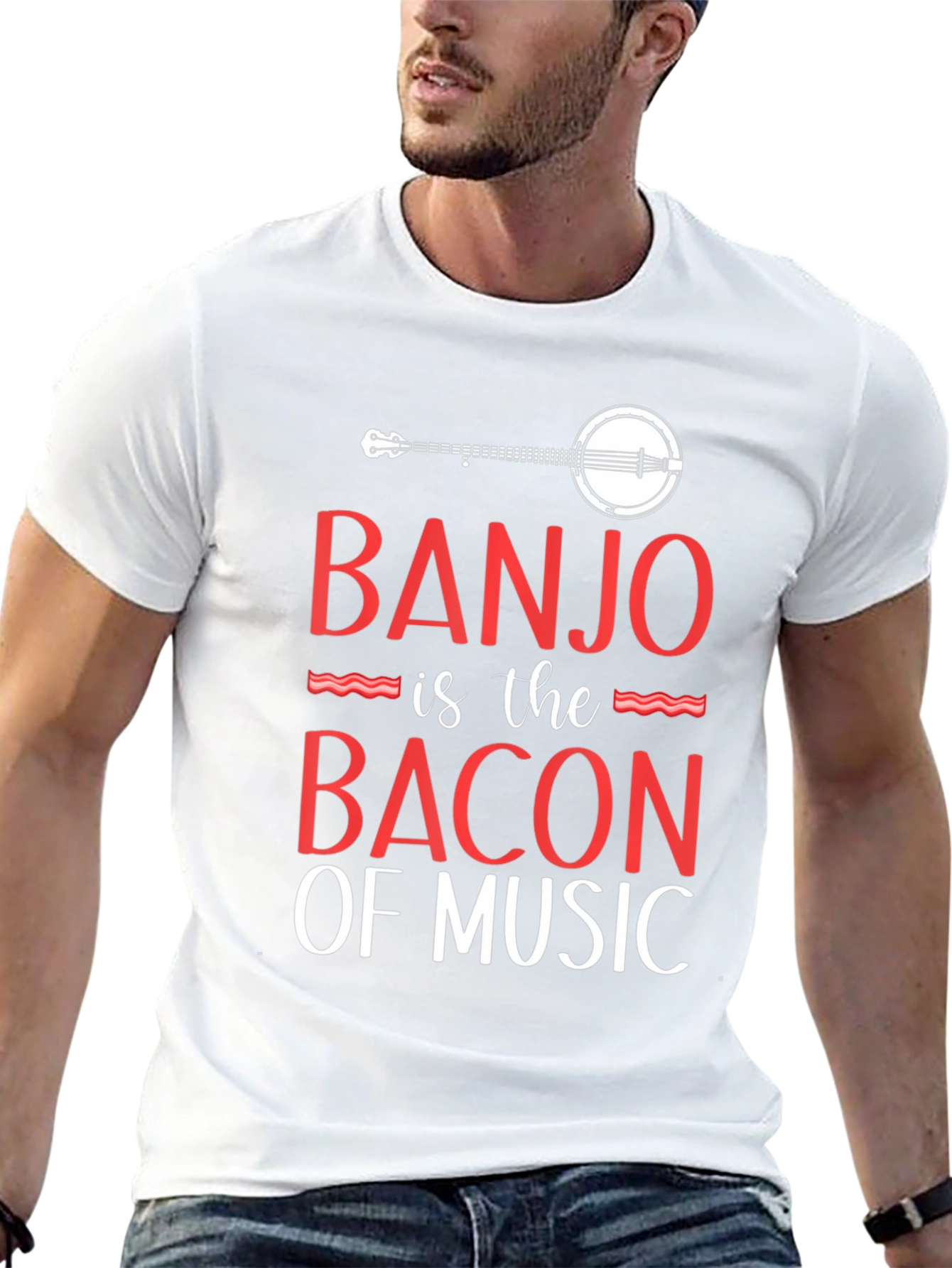 Banjo Bacon of Music Graphic Tee