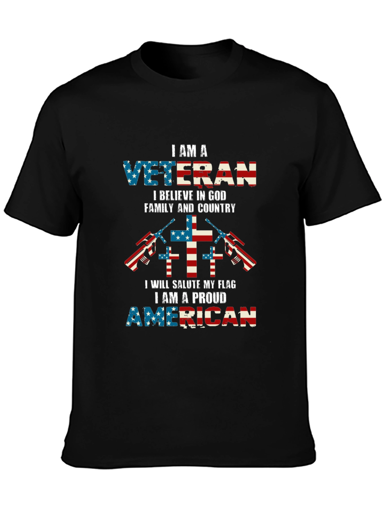 Proud Veteran American Flag T-Shirt