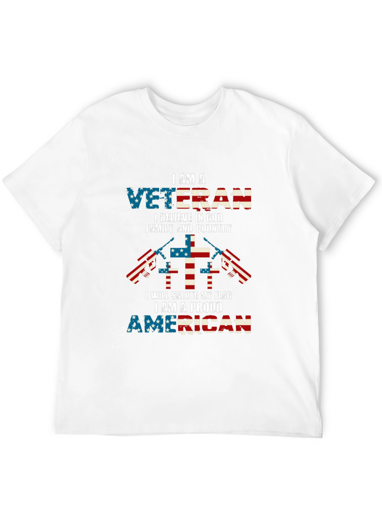 Proud Veteran American Flag T-Shirt