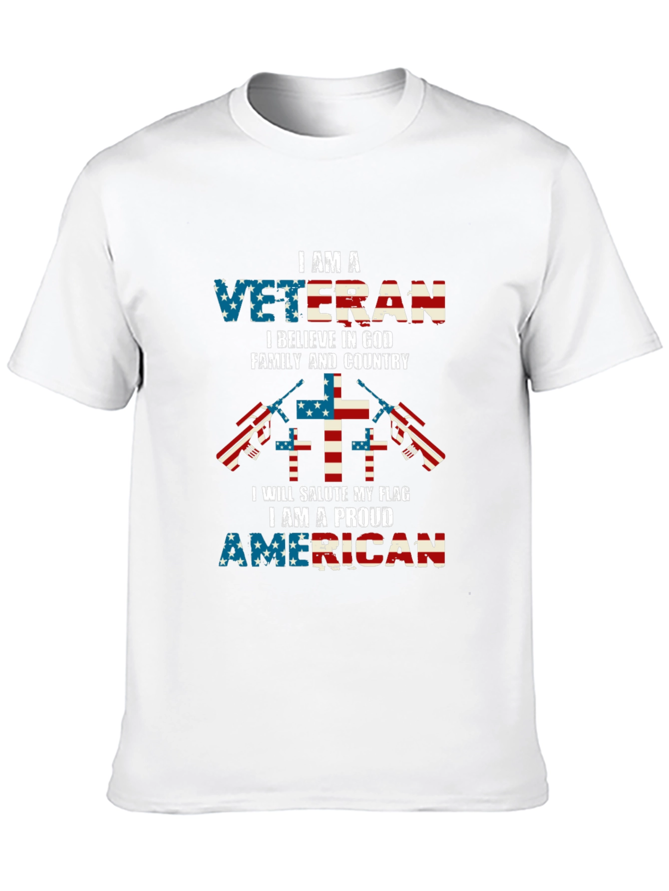 Proud Veteran American Flag T-Shirt