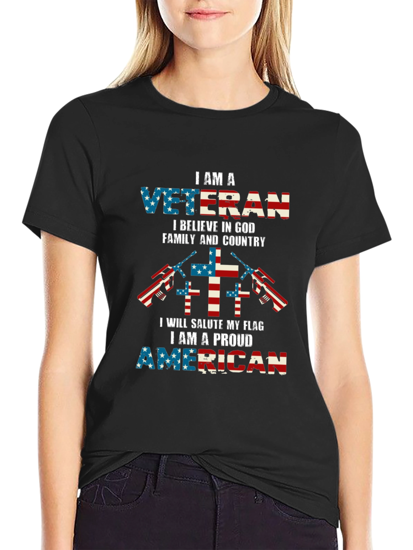 Proud Veteran American Flag T-Shirt