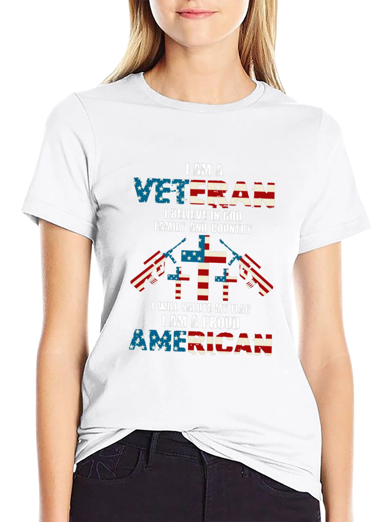Proud Veteran American Flag T-Shirt