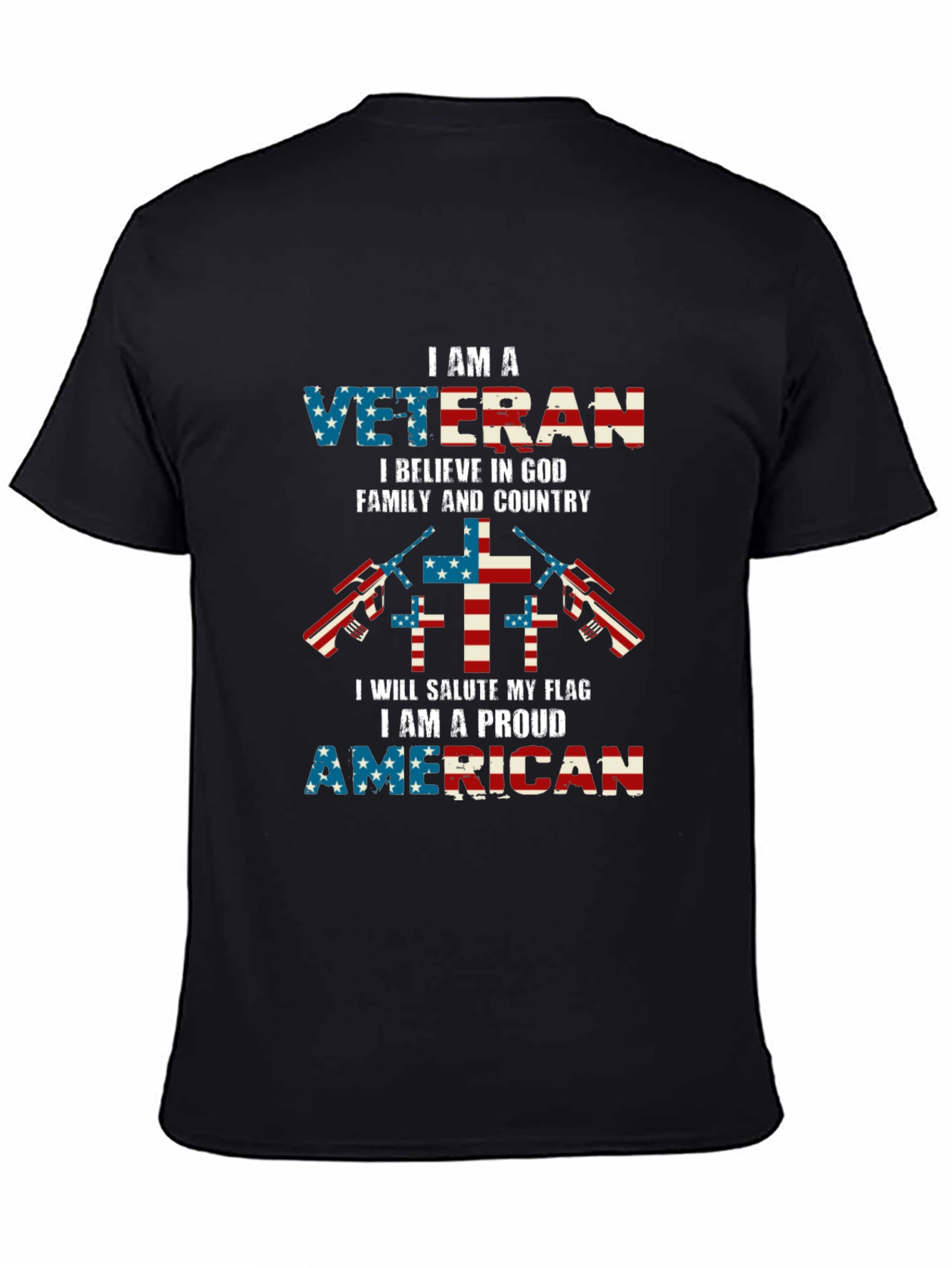 Proud Veteran American Flag T-Shirt