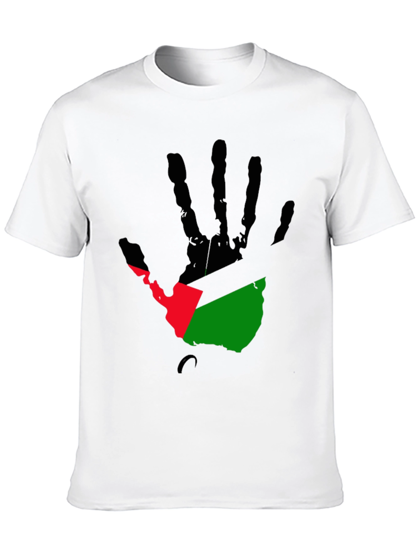 Handprint Flag Graphic Tee - Black