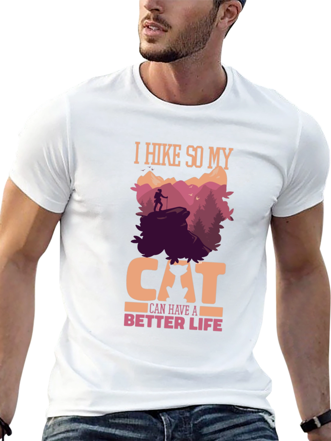 Hiking Cat Lover T-Shirt - Better Life Design