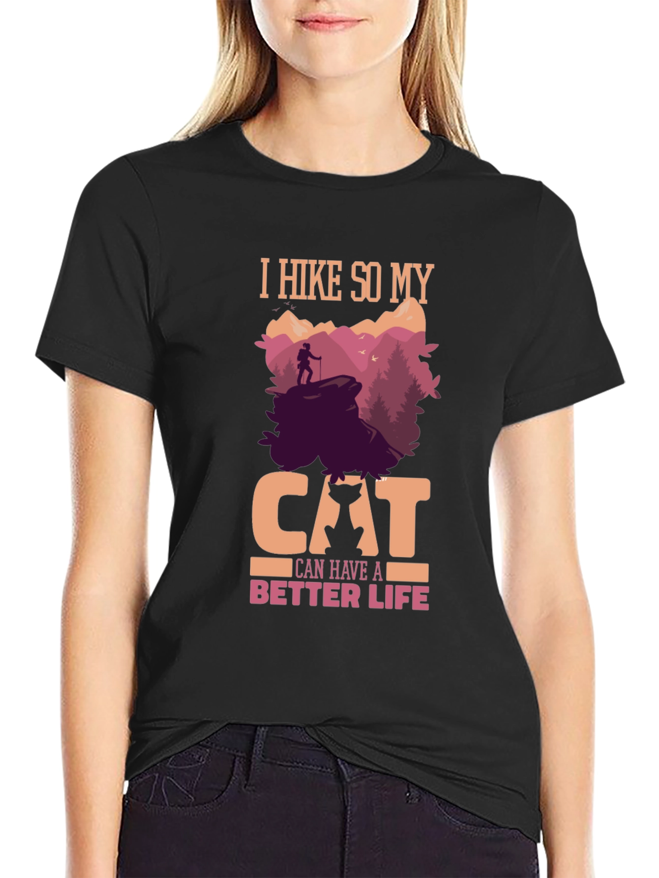 Hiking Cat Lover T-Shirt - Better Life Design