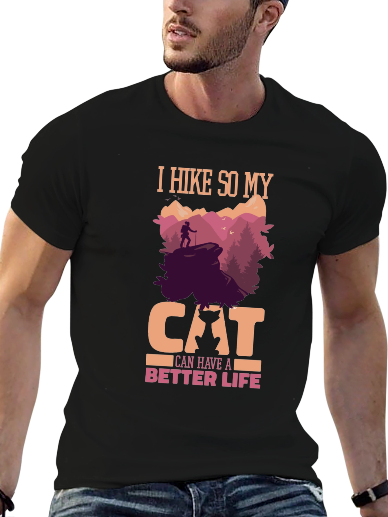 Hiking Cat Lover T-Shirt - Better Life Design