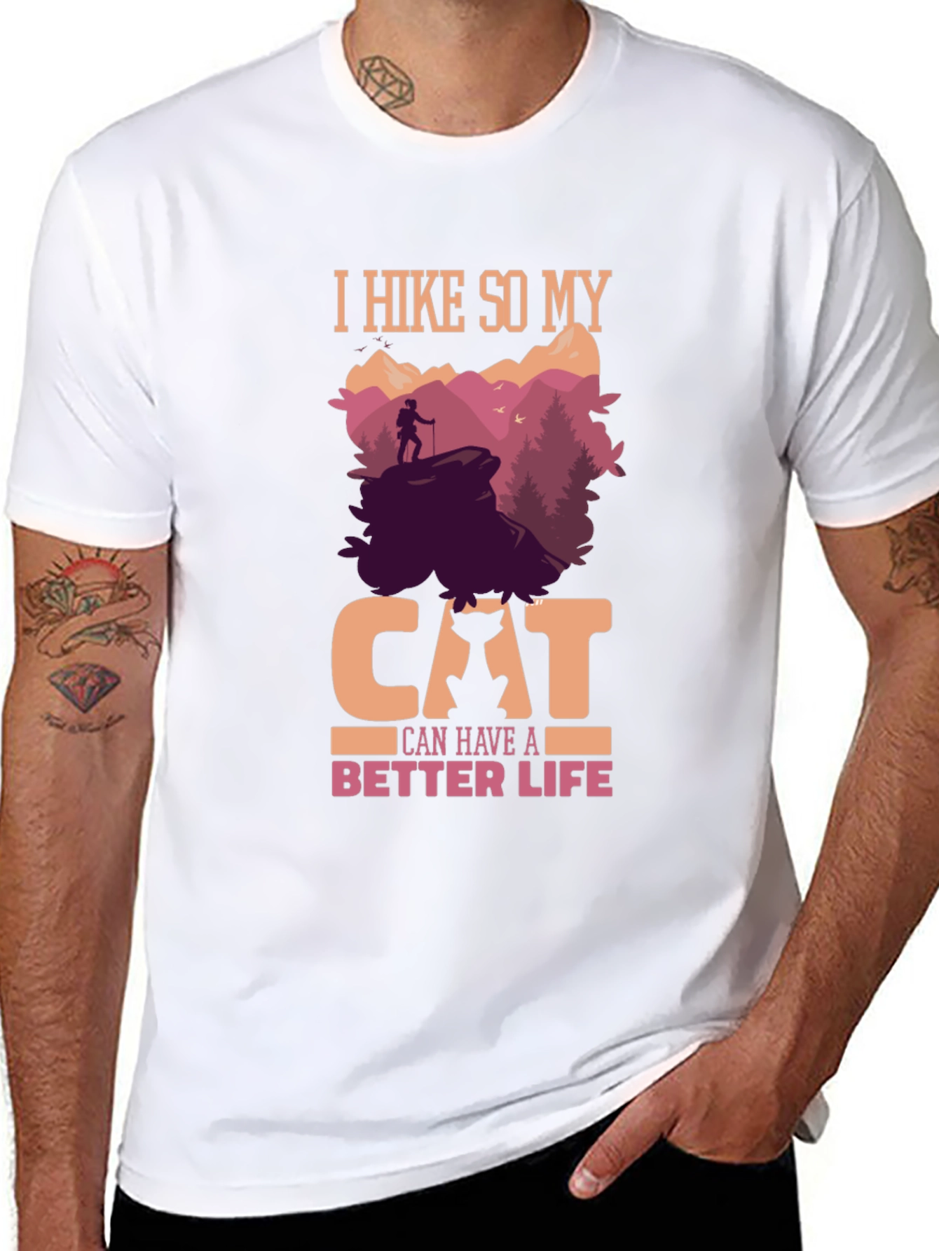 Hiking Cat Lover T-Shirt - Better Life Design