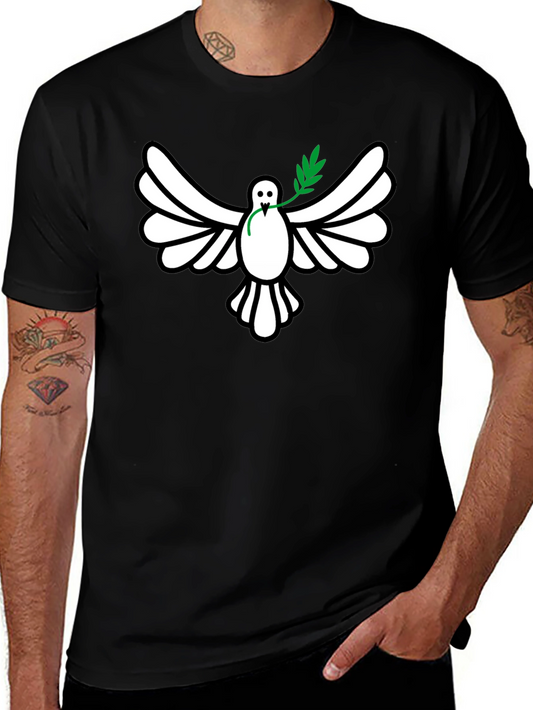 Peace Dove Graphic Tee - Stylish Black Shirt