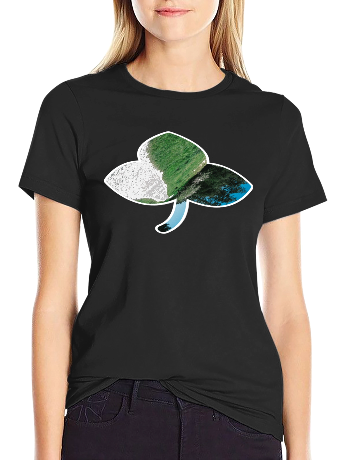 Shamrock Landscape Graphic Tee - Black