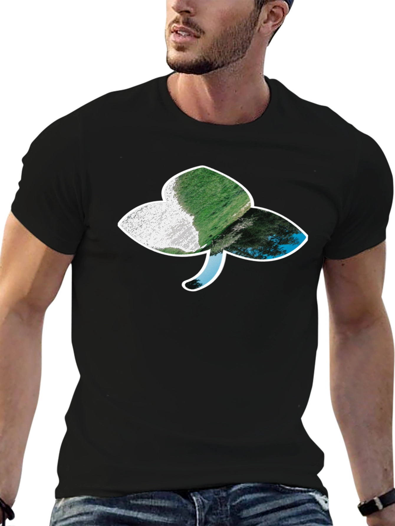 Shamrock Landscape Graphic Tee - Black