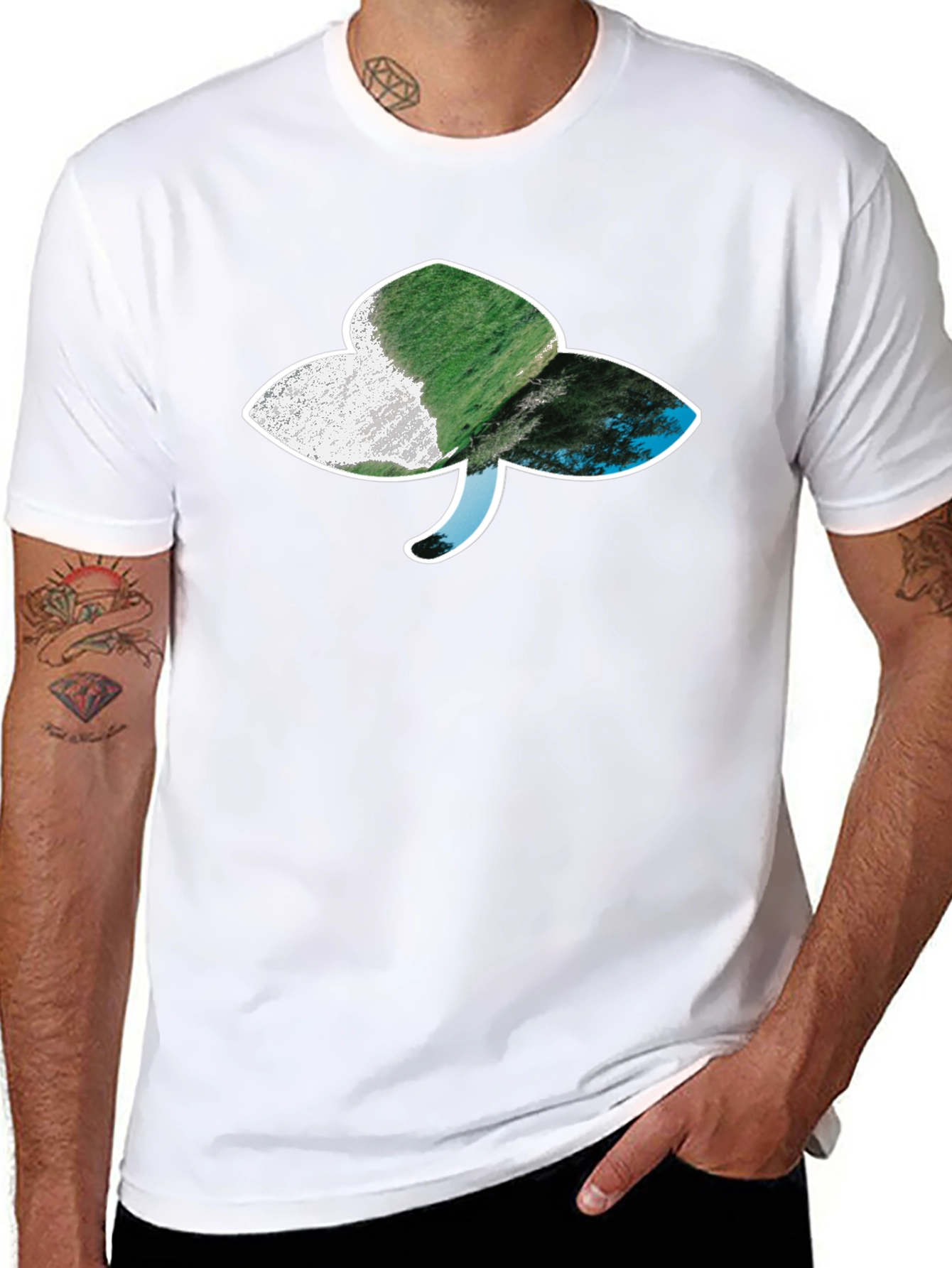 Shamrock Landscape Graphic Tee - Black