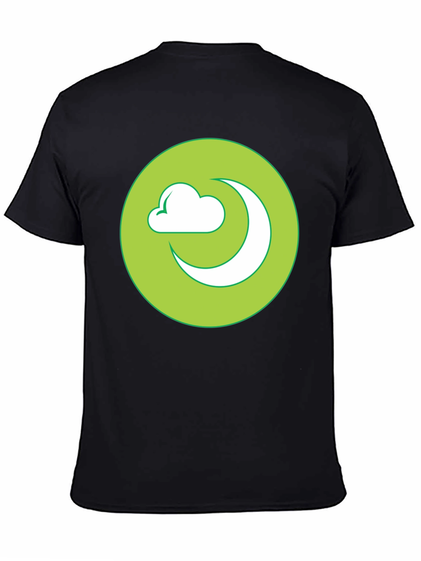 Moon Cloud Graphic Black T-Shirt