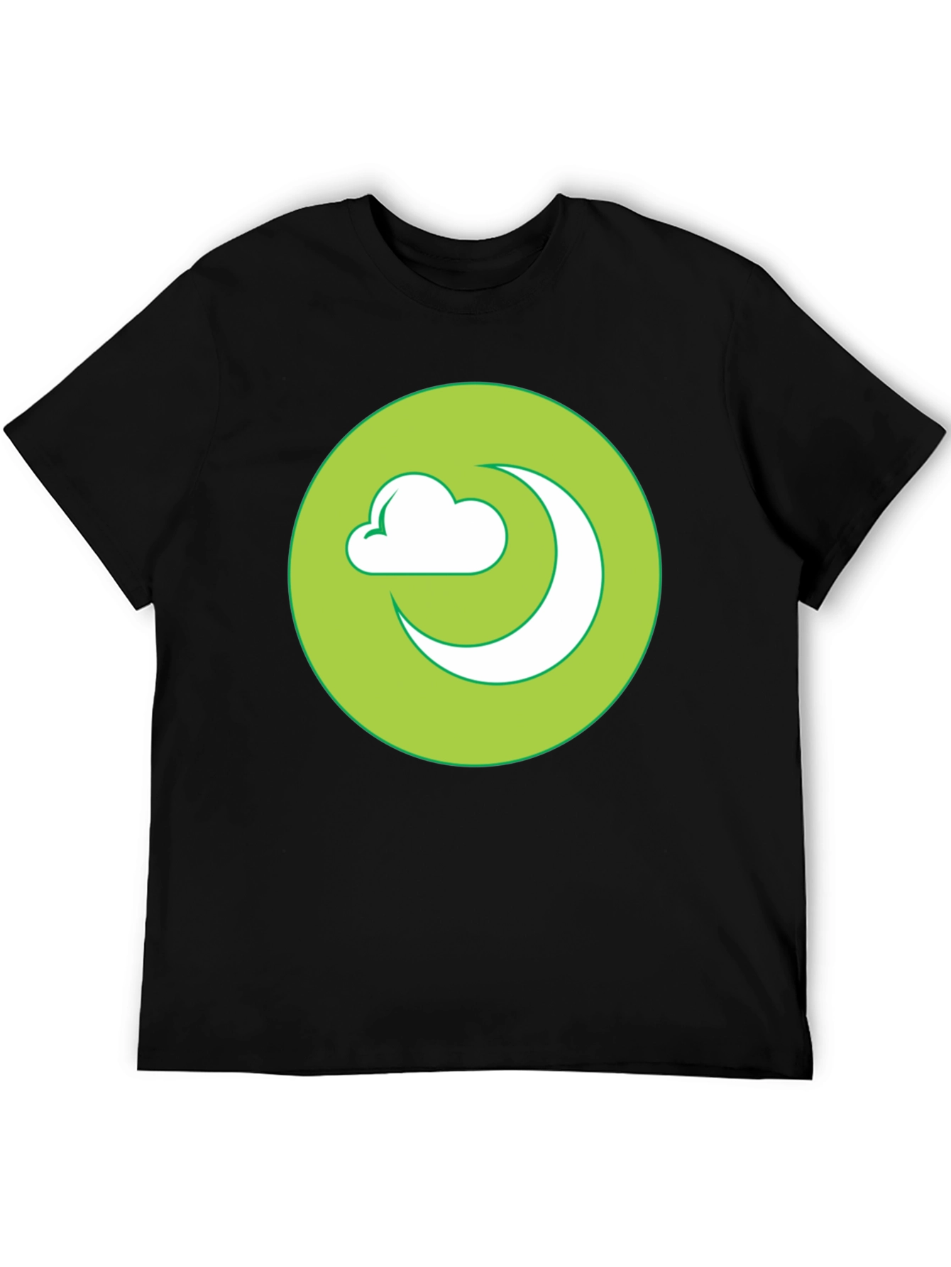 Moon Cloud Graphic Black T-Shirt