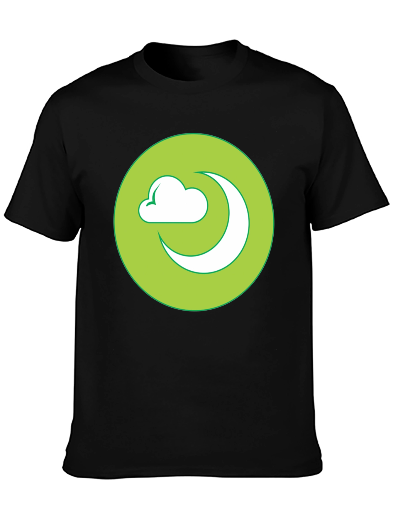 Moon Cloud Graphic Black T-Shirt