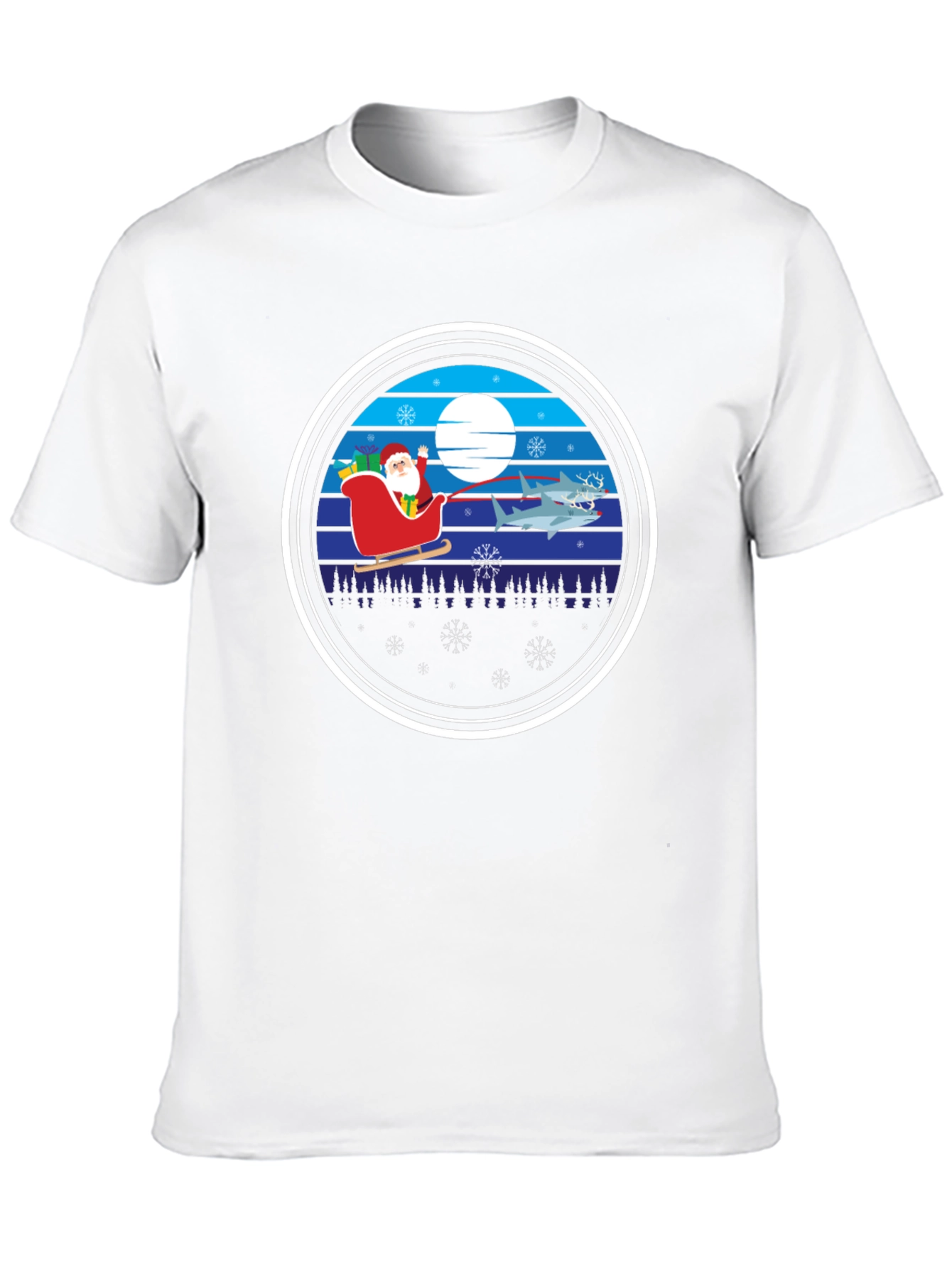 Shark Christmas Santa T-Shirt