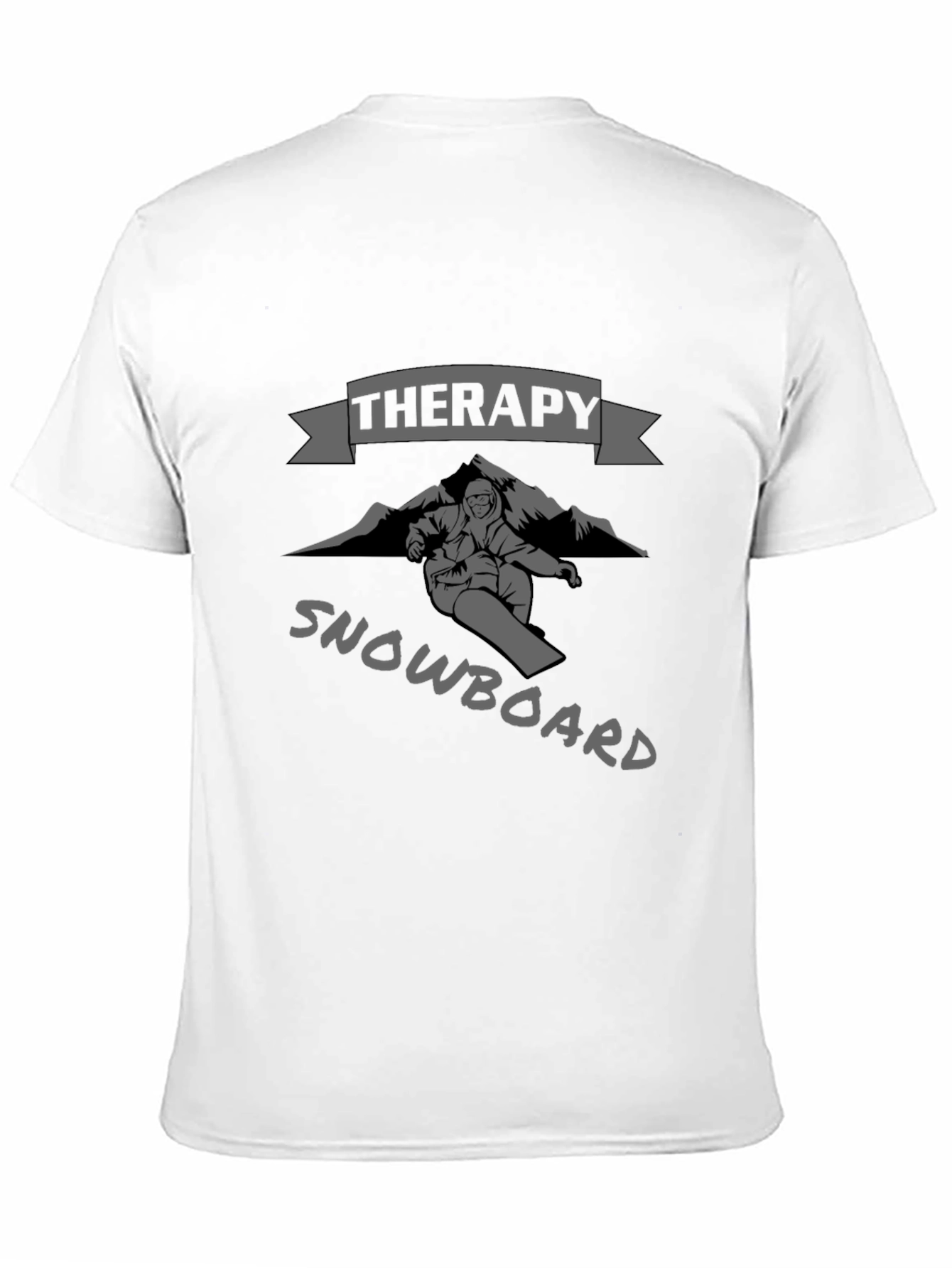 Snowboard Therapy Tee - Black Graphic T-Shirt