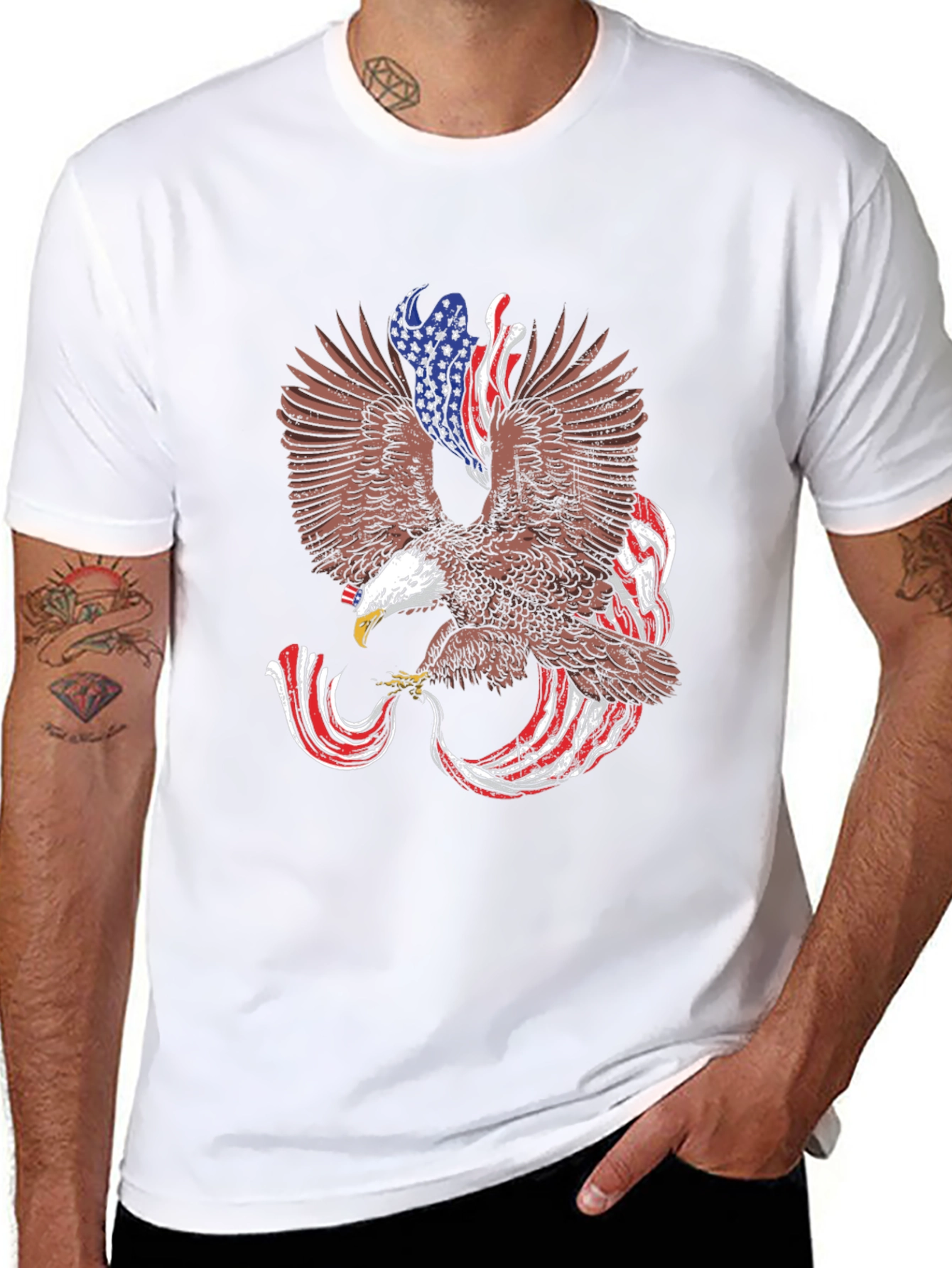 Eagle USA Flag Patriotic T-Shirt