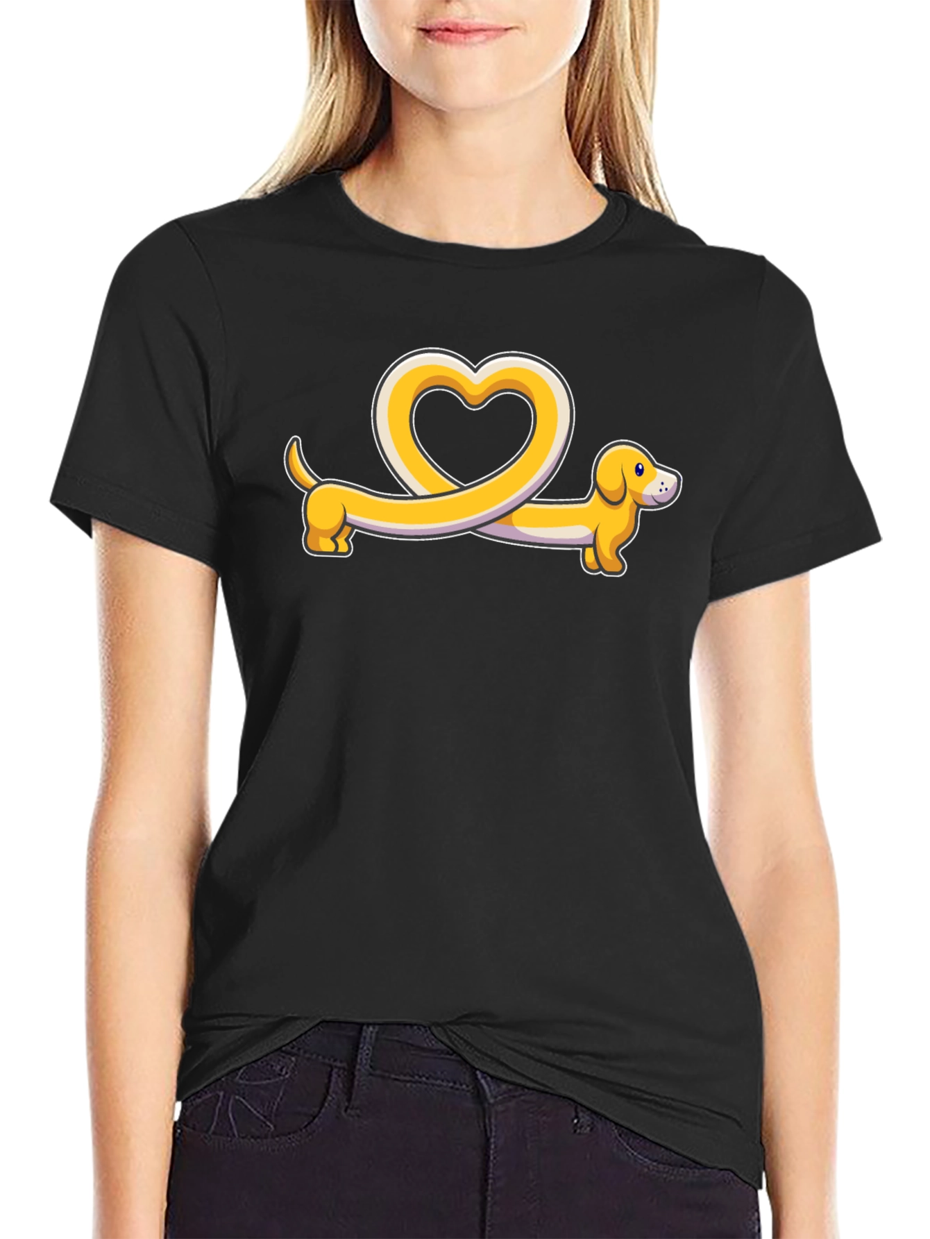 Dachshund Heart T-Shirt - Cute Dog Lover Tee