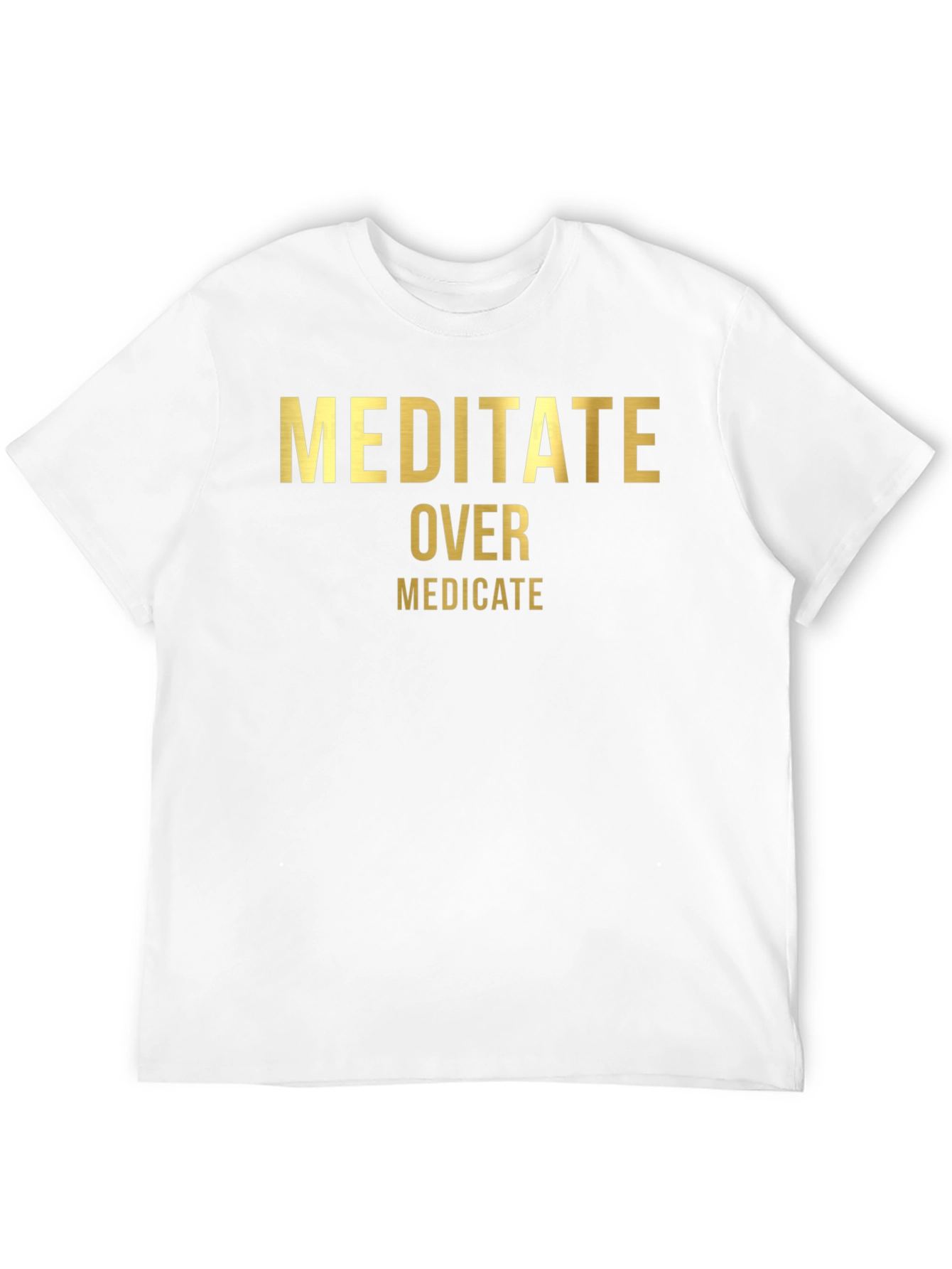 Meditate Over Medicate T-Shirt - Black Cotton Tee