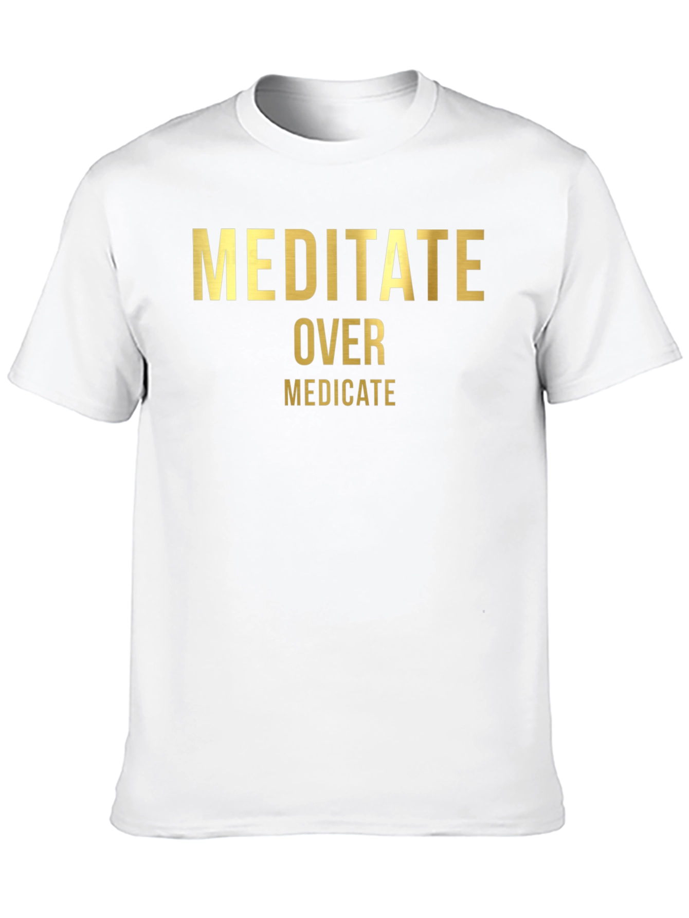 Meditate Over Medicate T-Shirt - Black Cotton Tee