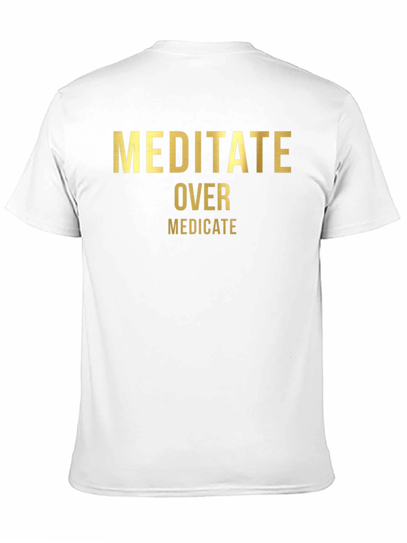 Meditate Over Medicate T-Shirt - Black Cotton Tee