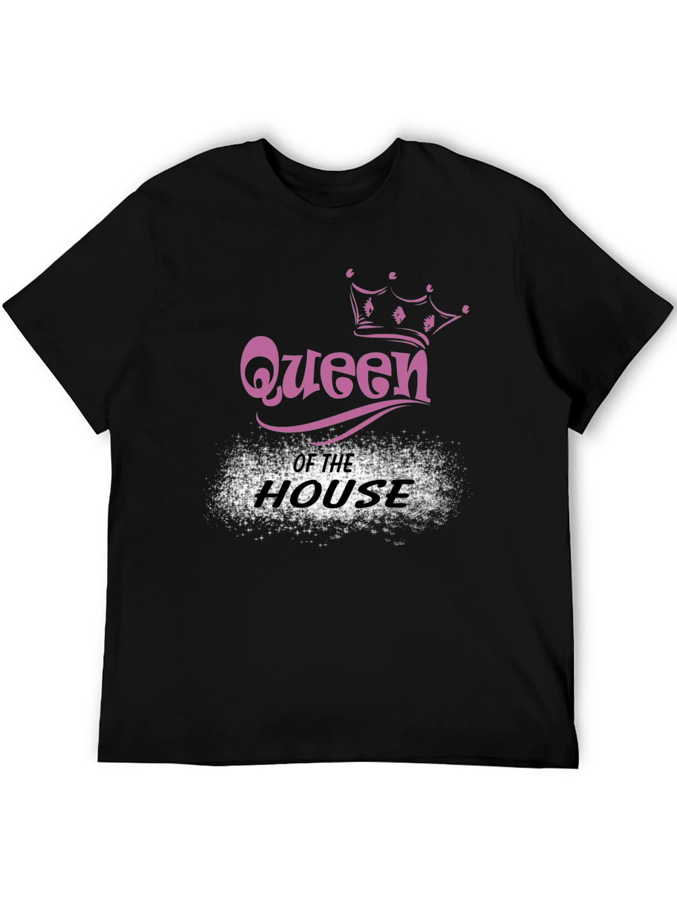 Queen of the House Black Graphic T-Shirt