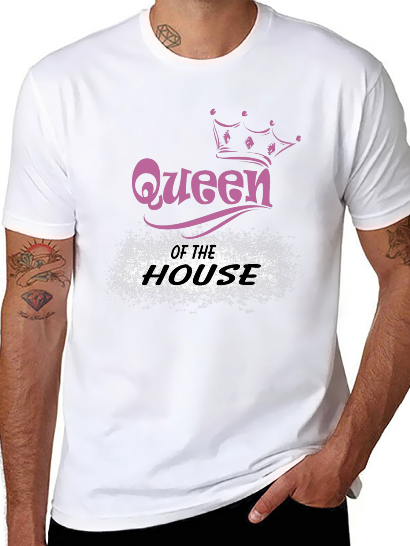 Queen of the House Black Graphic T-Shirt