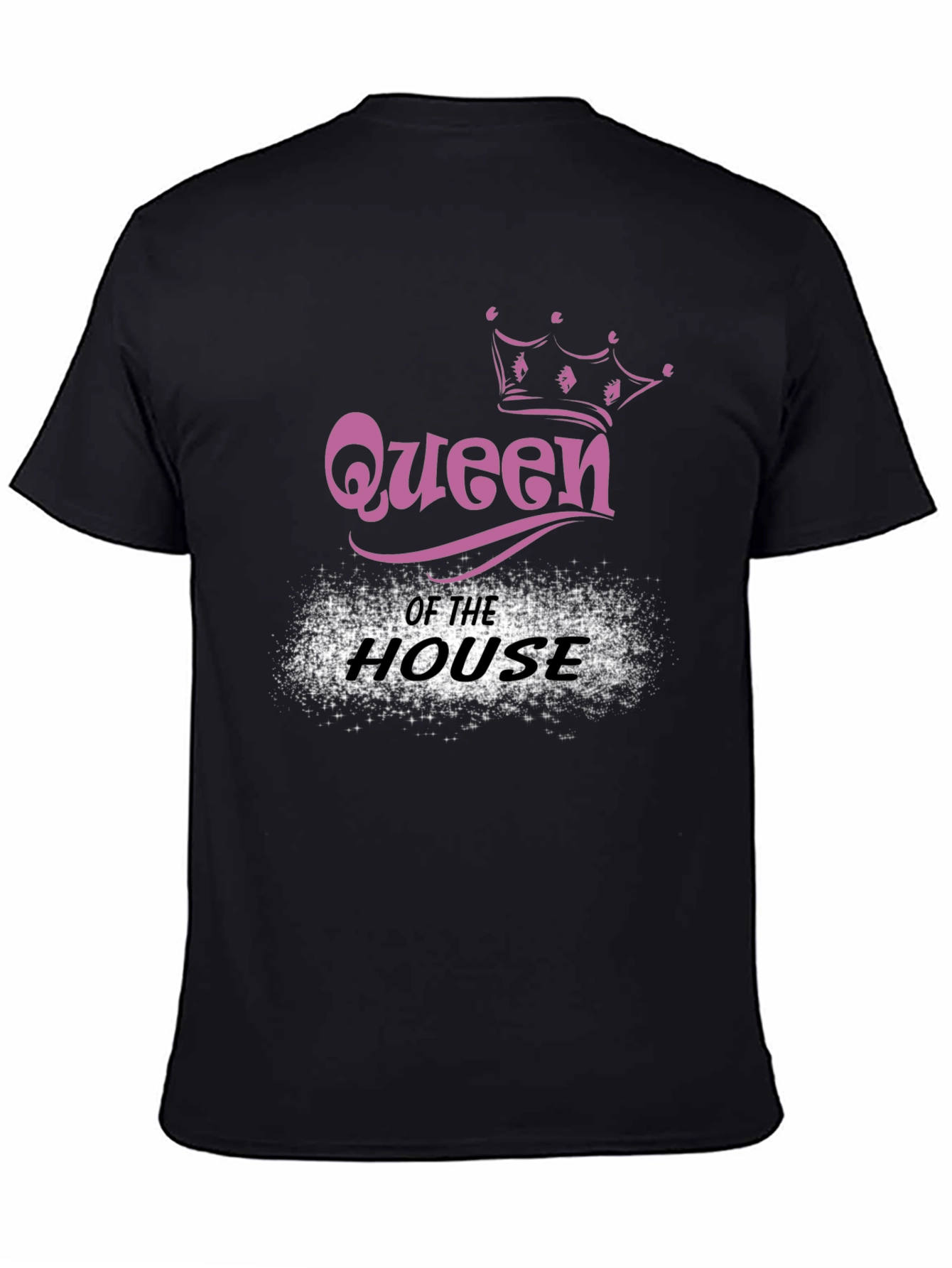 Queen of the House Black Graphic T-Shirt