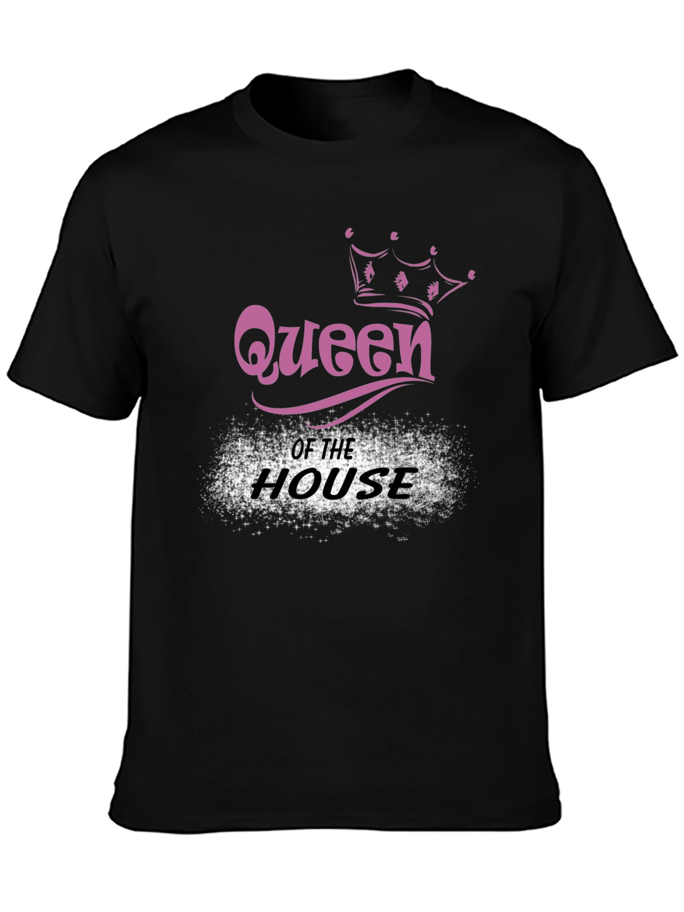 Queen of the House Black Graphic T-Shirt