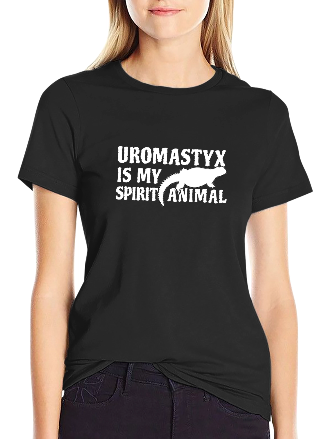 Uromastyx Spirit Animal Black T-Shirt
