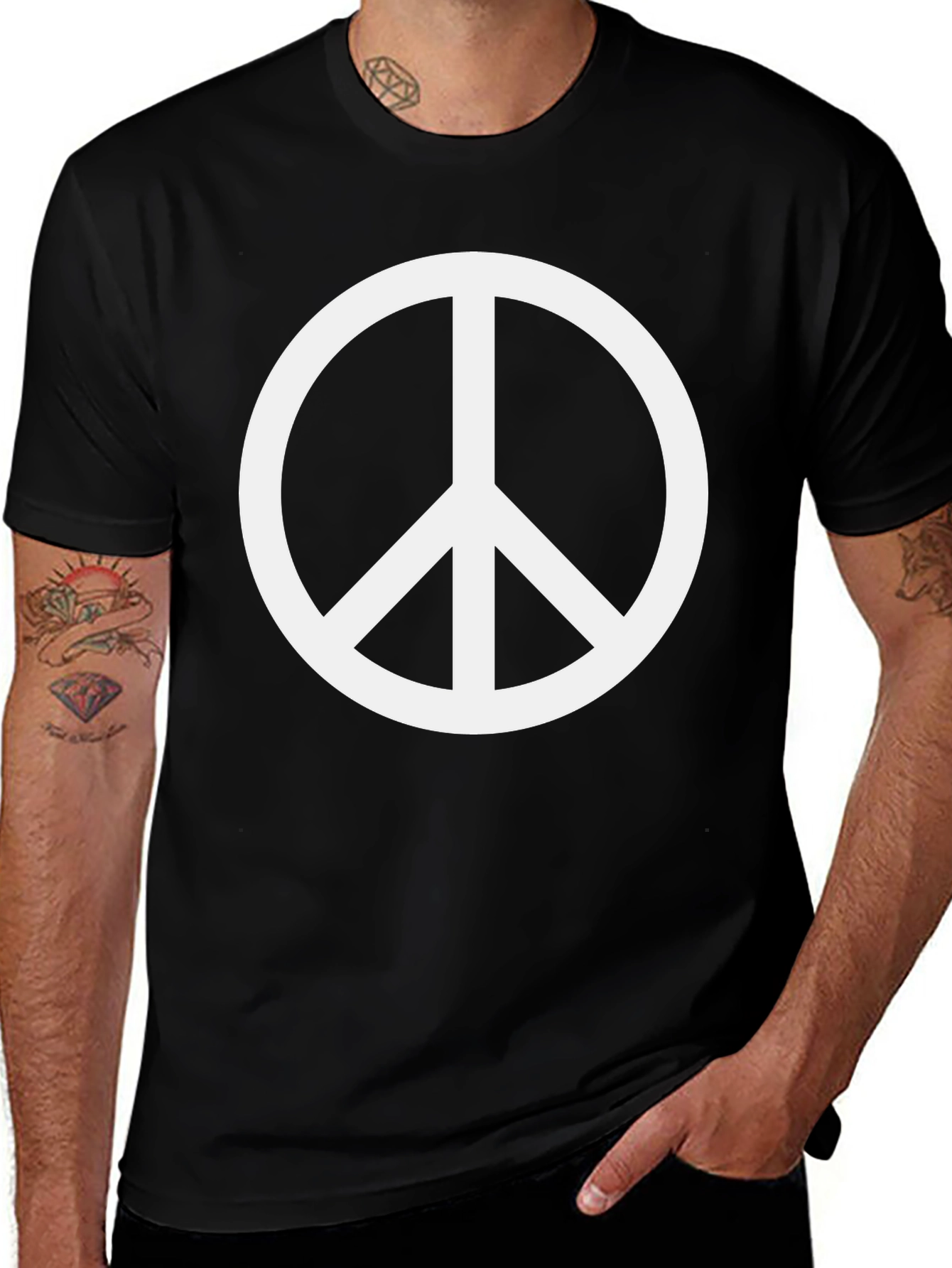Peace Sign Black T-Shirt
