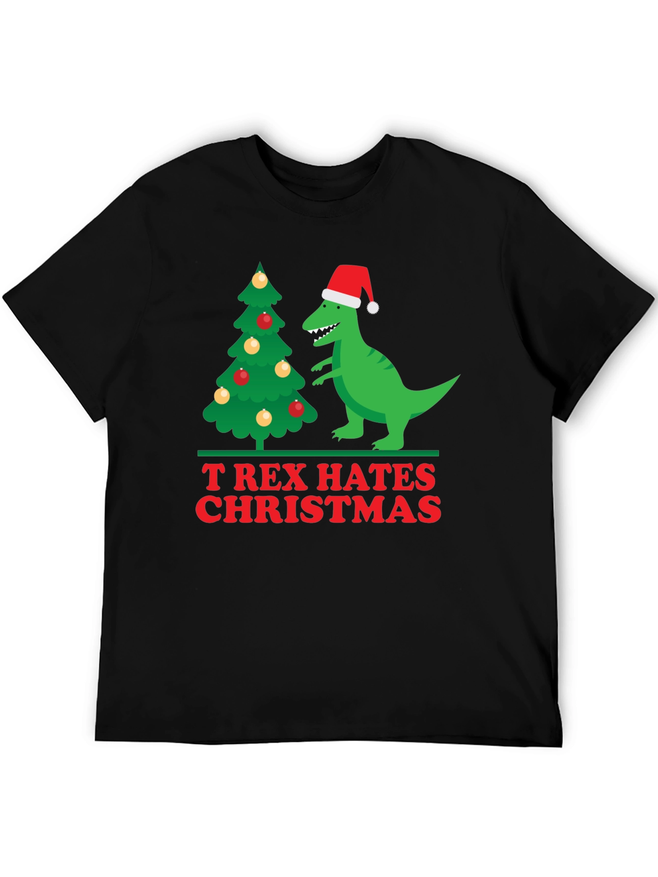 T-Rex Hates Christmas Holiday T-Shirt