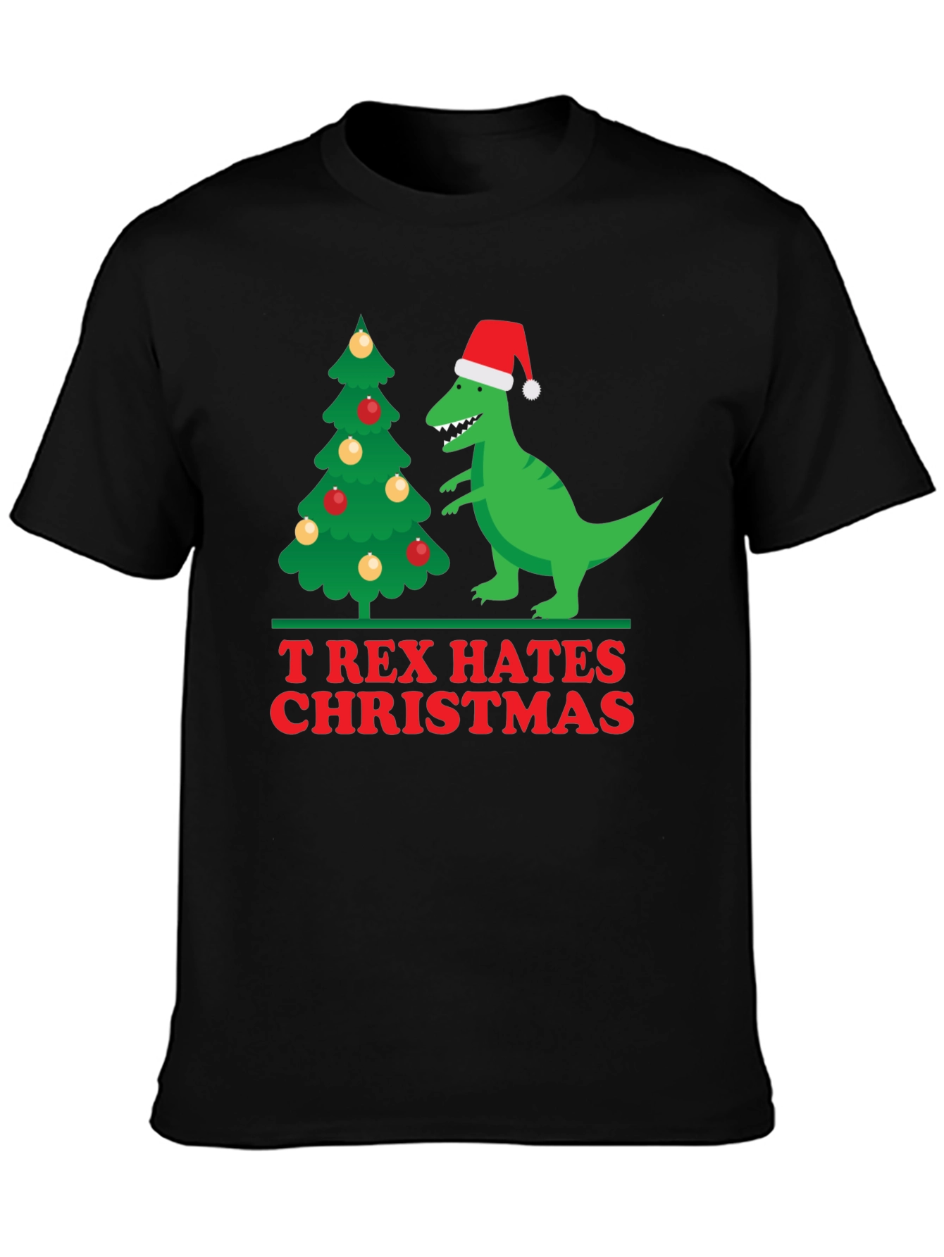 T-Rex Hates Christmas Holiday T-Shirt