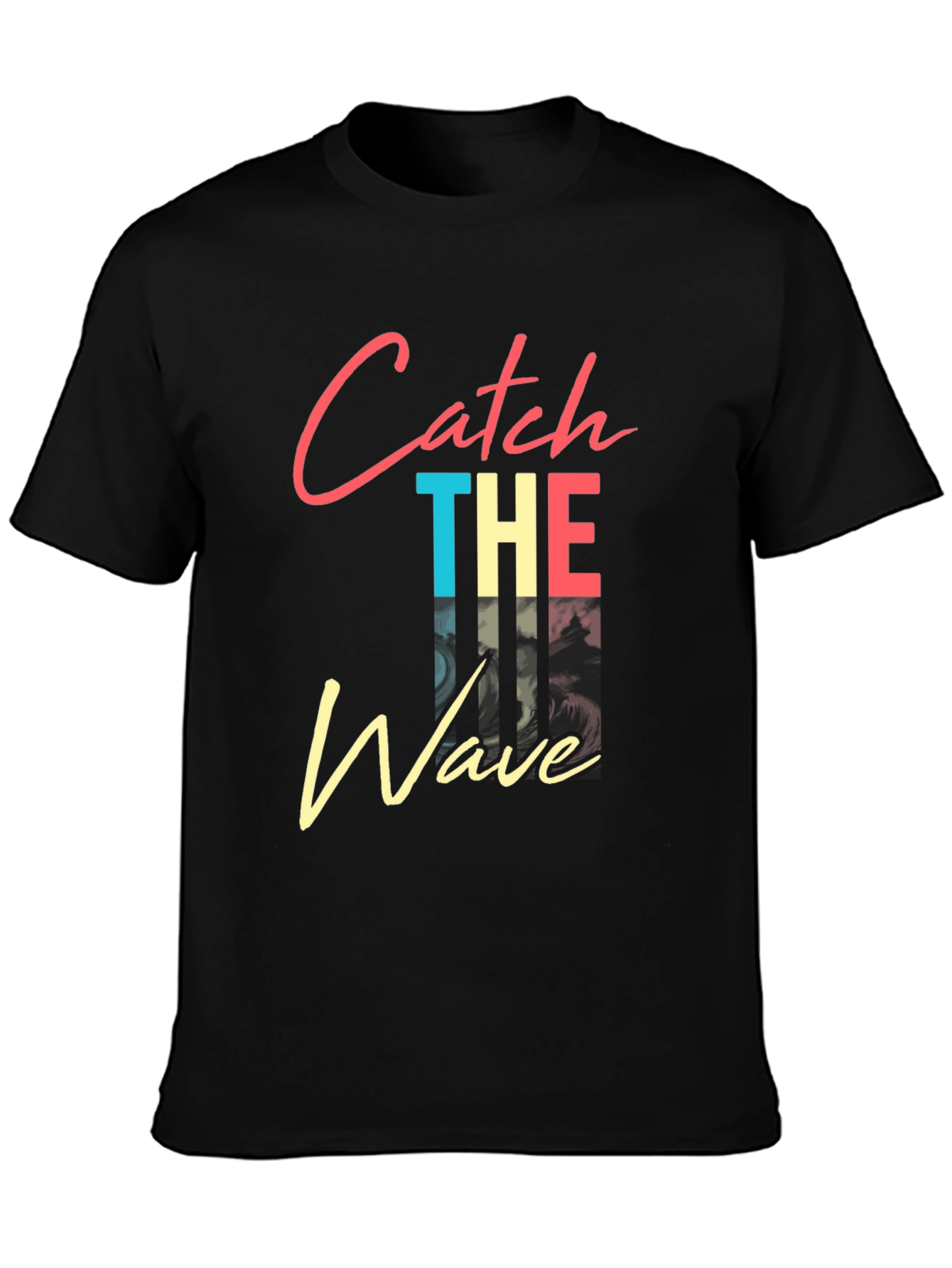 Catch The Wave Graphic Tee - Retro Style